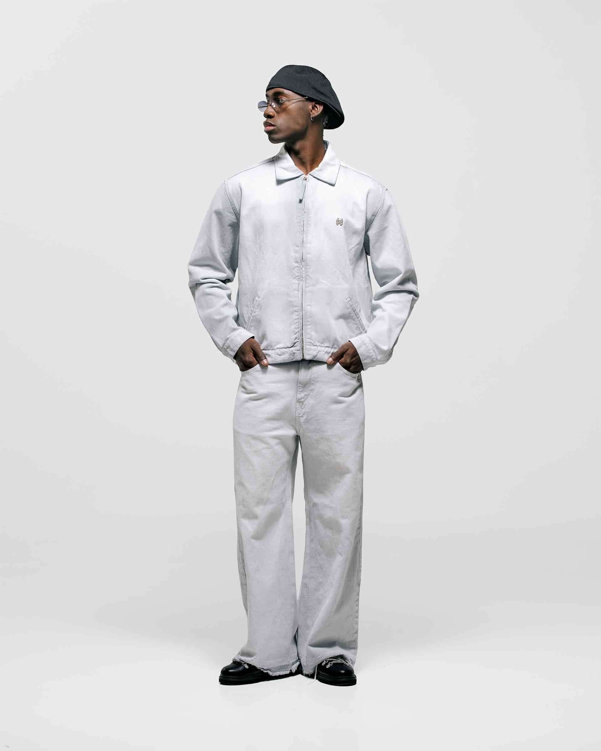 Flared Pants - Gris Claro Desgastado - miniatura 7