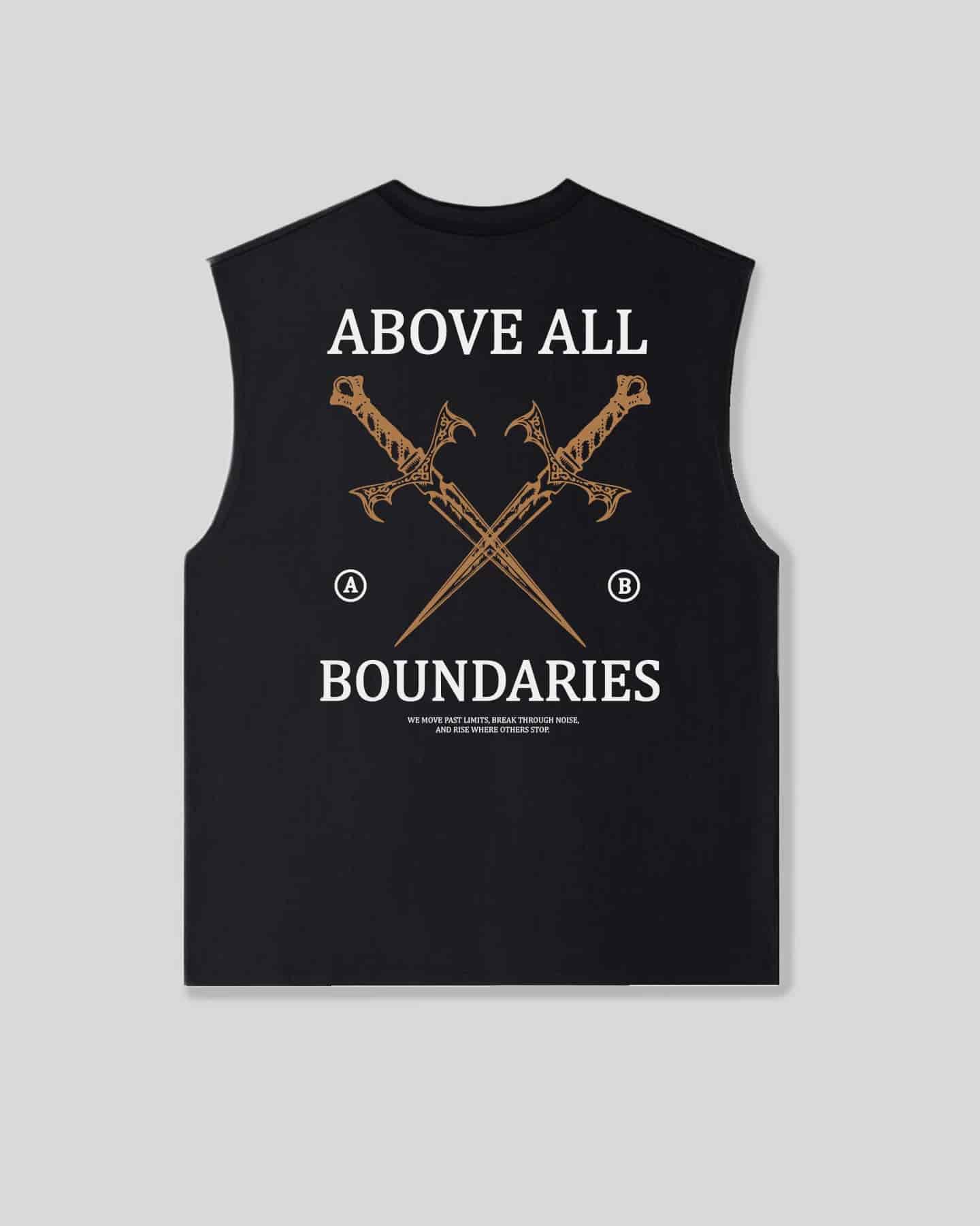 Oversized Sleeveless Boundaries Black - miniatura 1