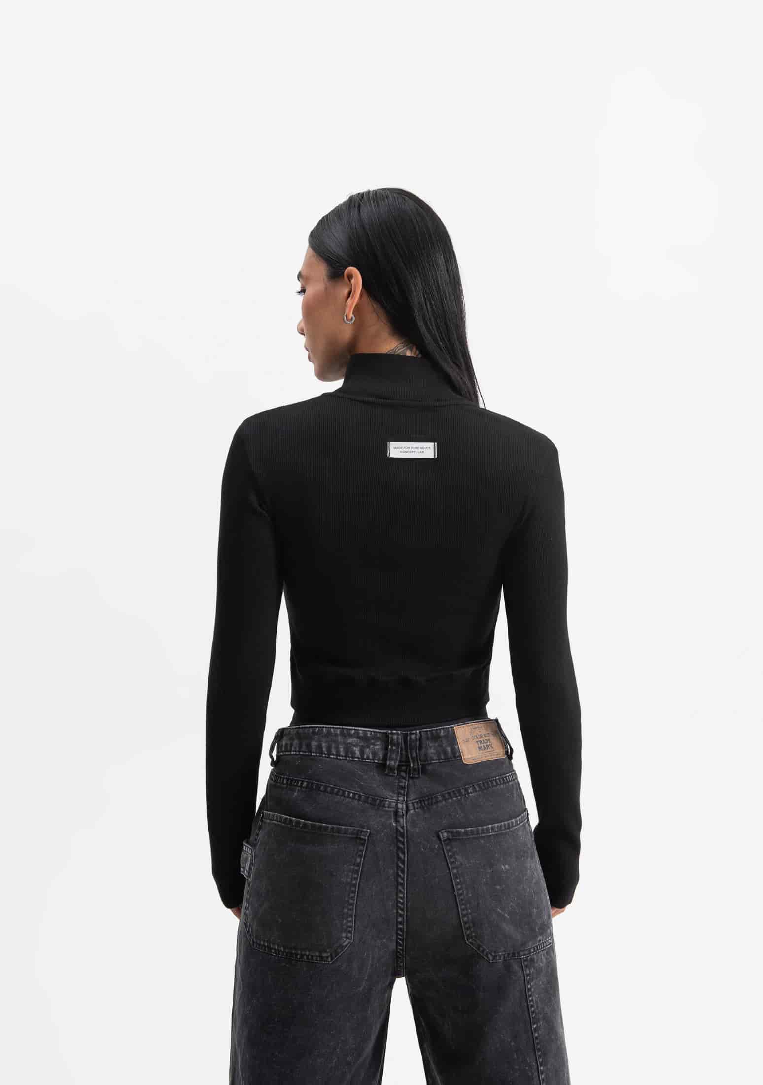 Knockout Woman Black Zip Jacket - miniatura 3