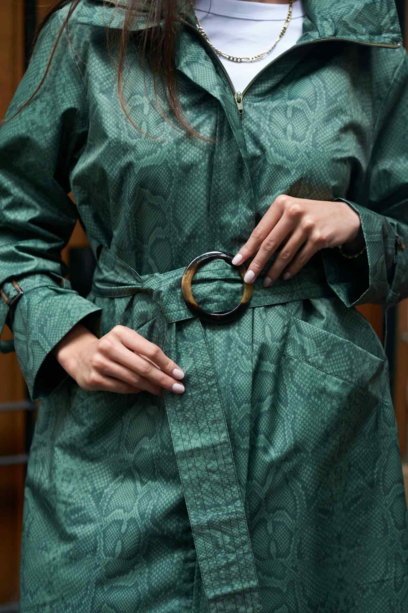 GABARDINA PITÓN REPELENTE AL AGUA VERDE - miniatura 3