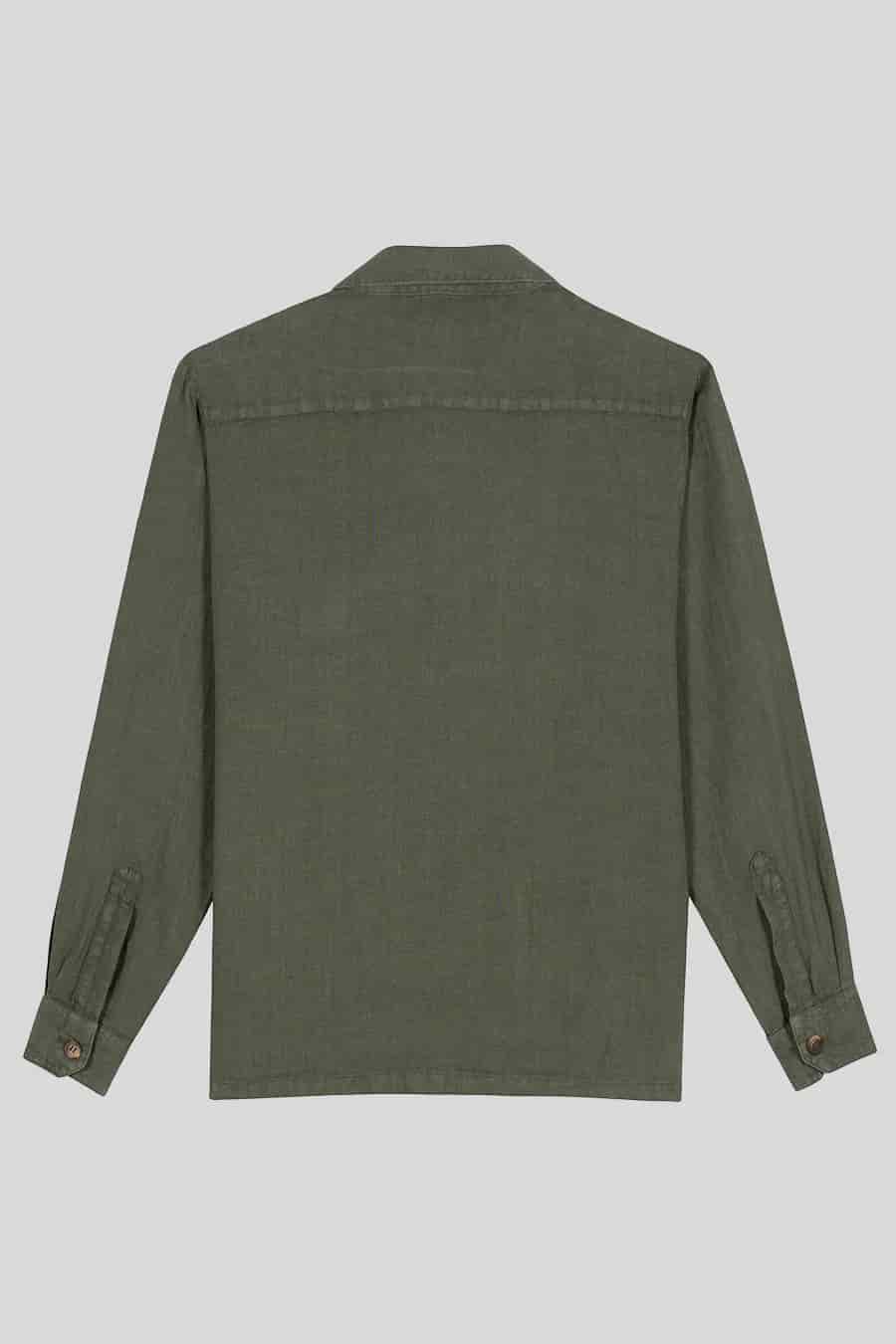 men's linen jacket military green new sahara - miniatura 4