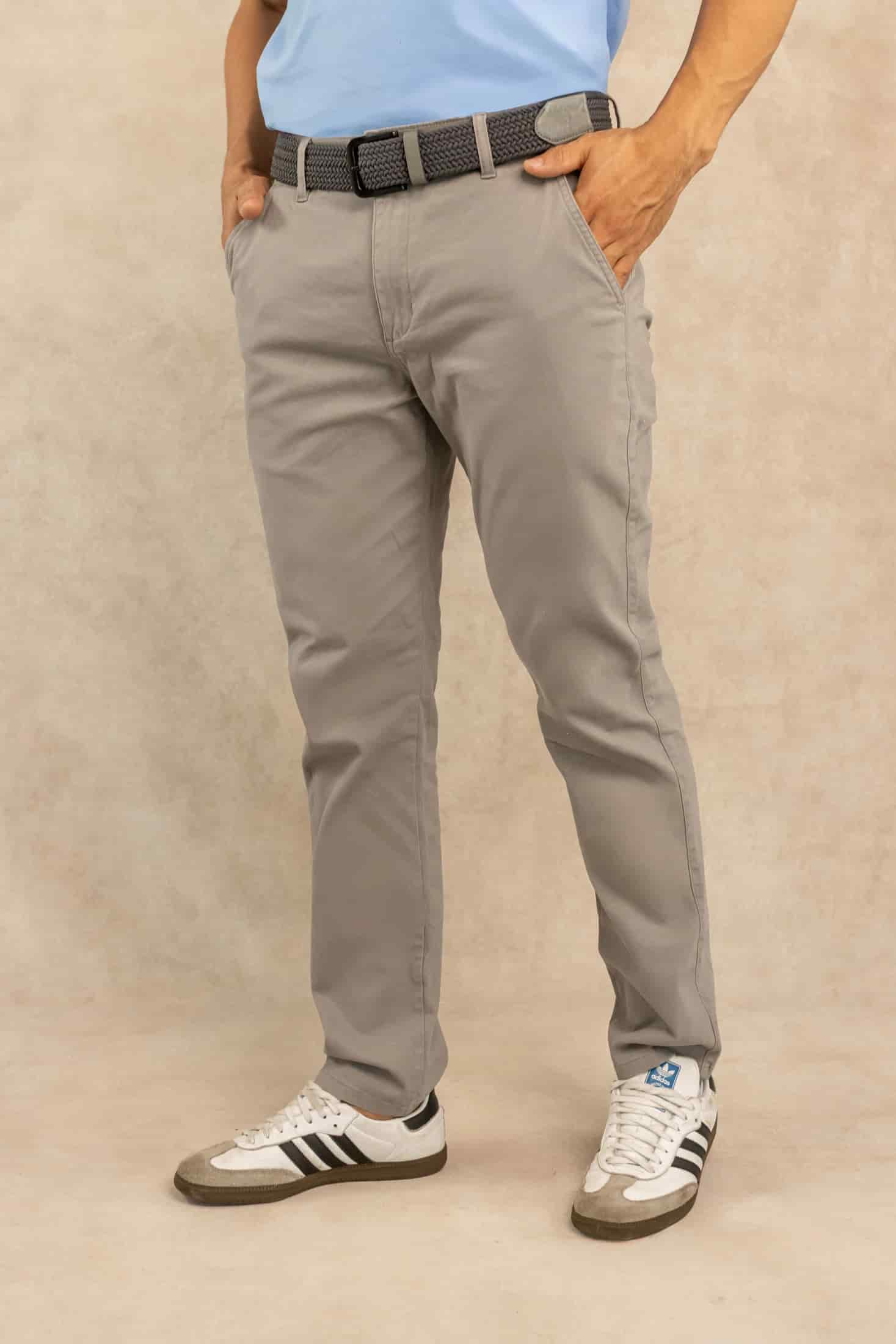 Pantalón Elastico Gris Claro - miniatura 3