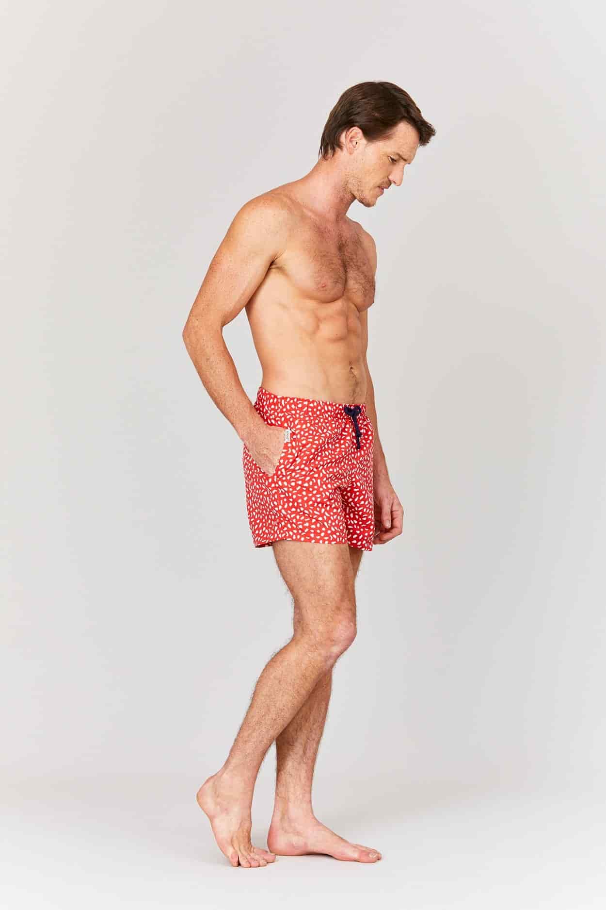Men's swim trunk red mushroom - miniatura 2
