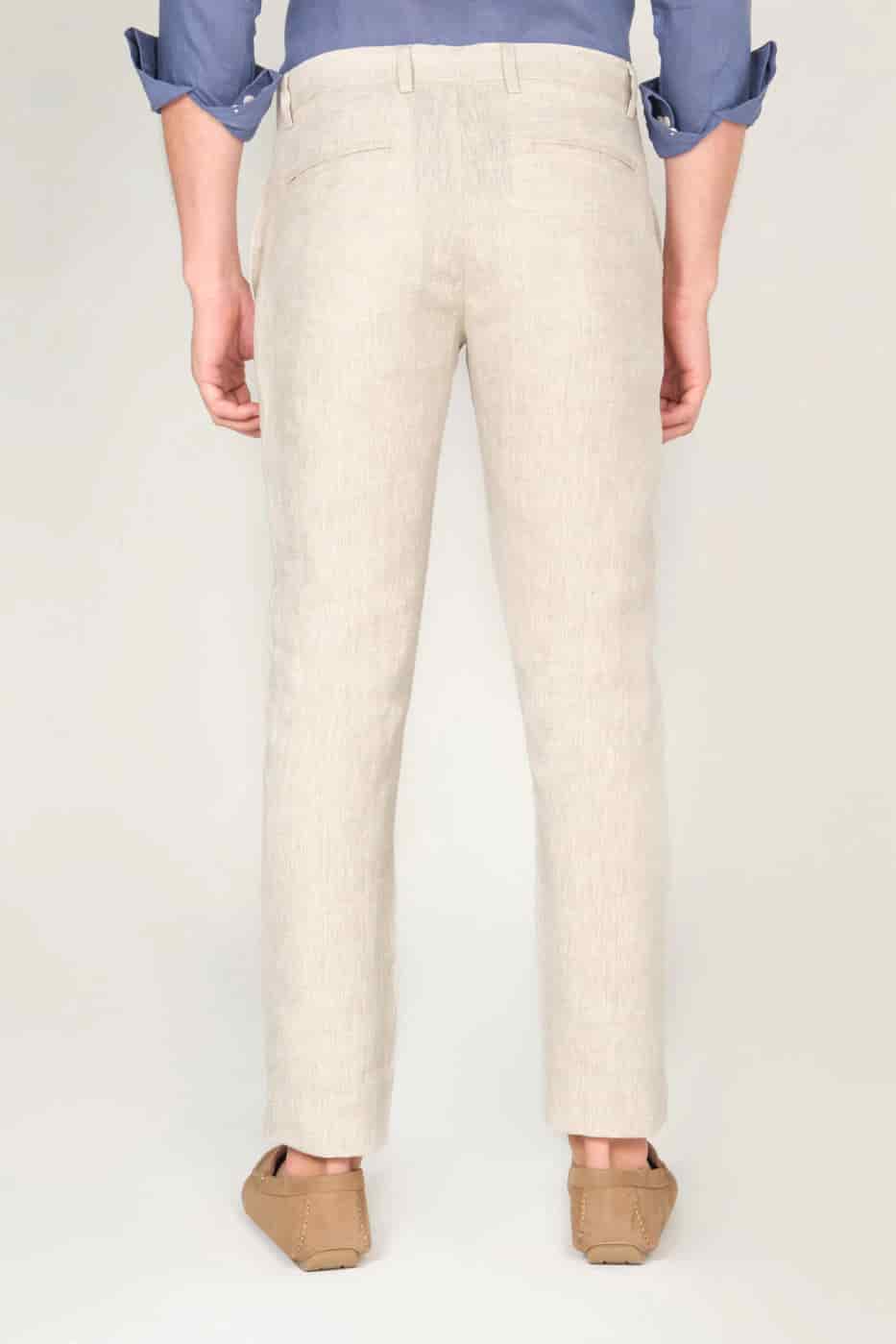 Pantalón Slim Lino Piñacolada Natural - miniatura 4