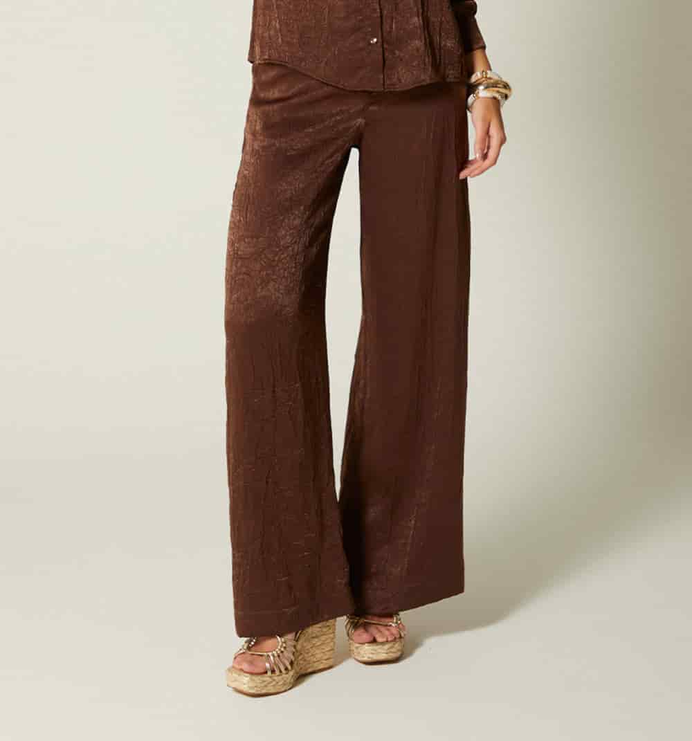Pantalon palazzo tiro alto - miniatura 3