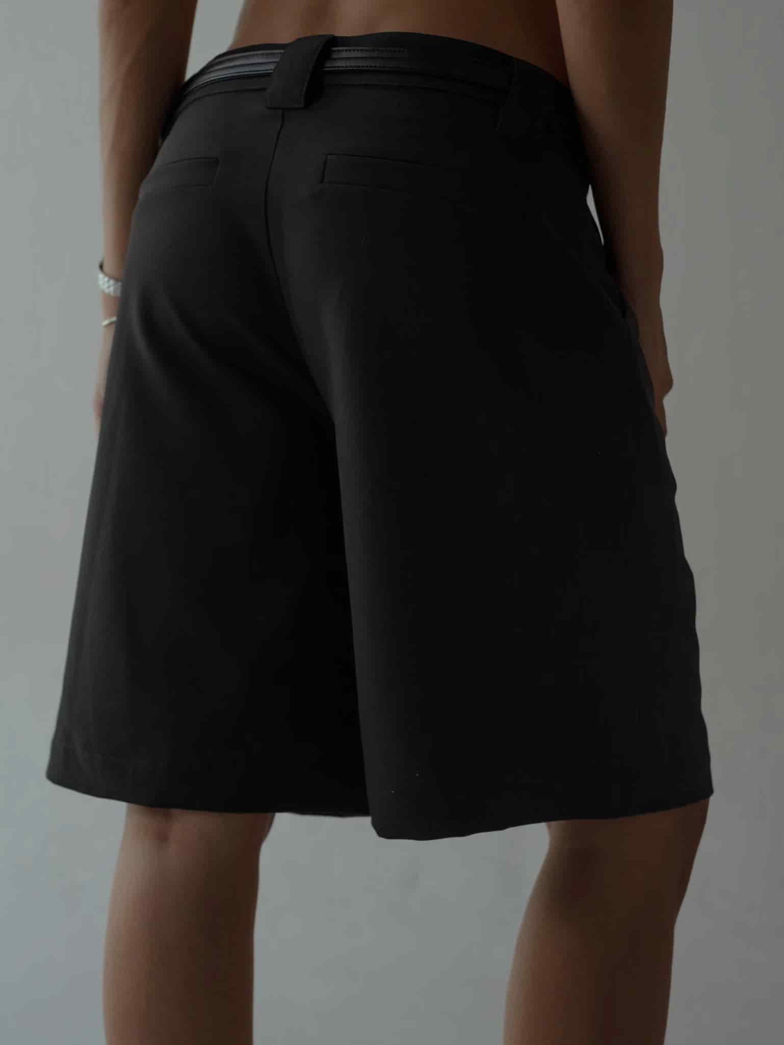 LONG CLASSIC SHORTS - BLACK - miniatura 11