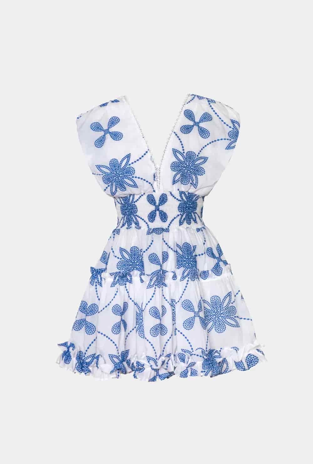 GISELLE MINI DRESS WHITE/BLUE - miniatura 2