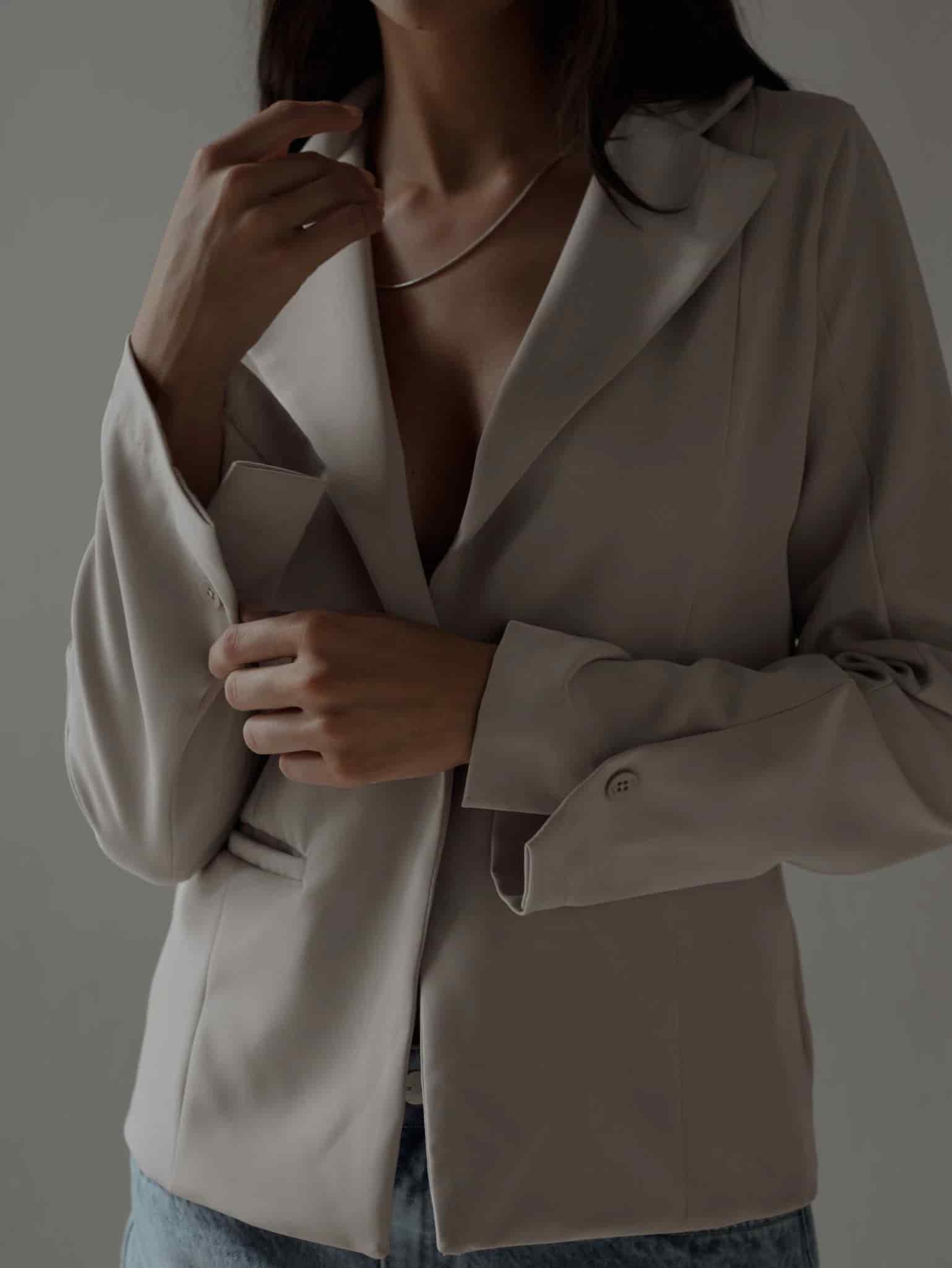 WAIST CLASSIC BLAZER - SAND - miniatura 12