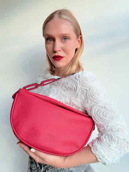 Mimi Moon bag -waves strap burgundy - miniatura 3