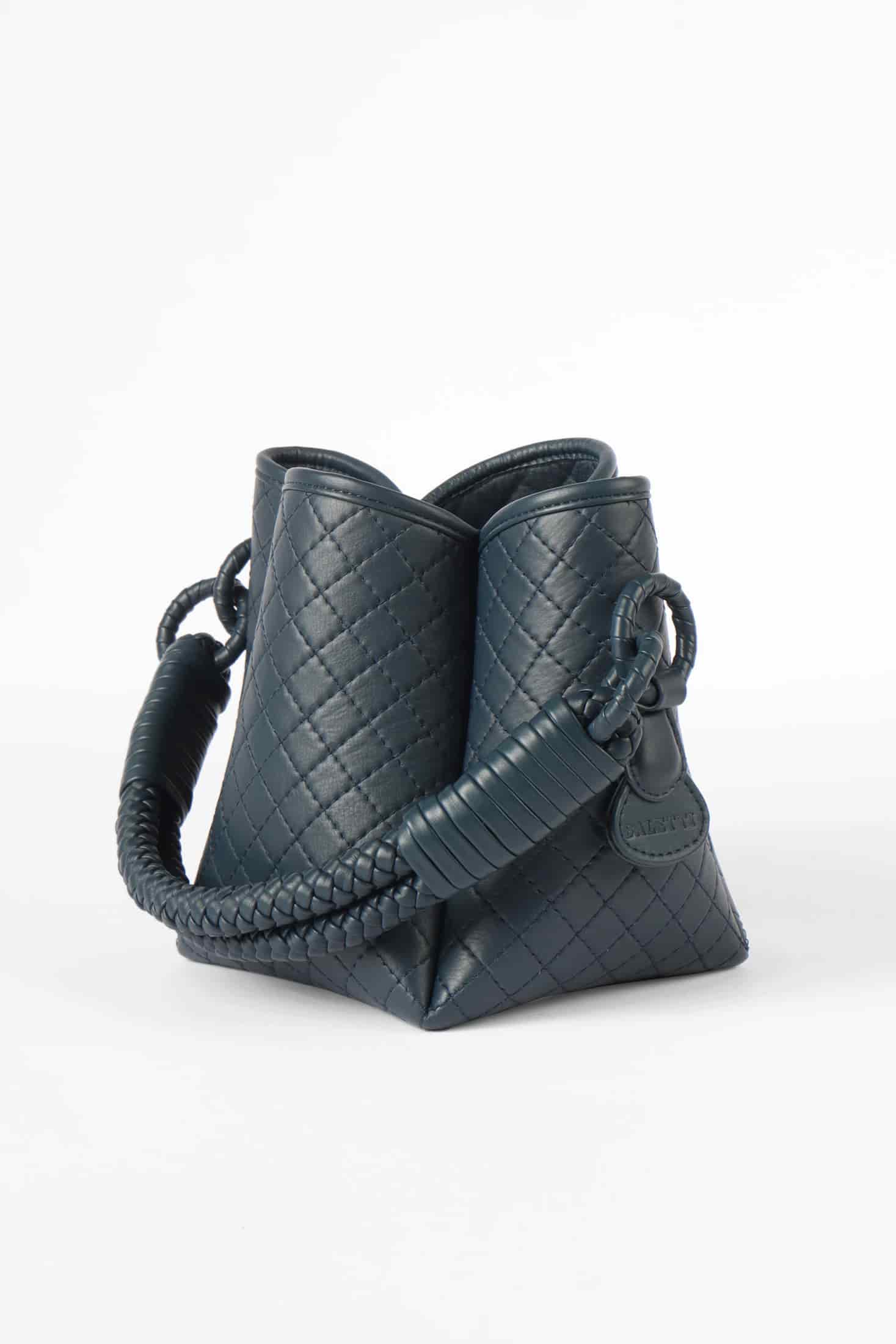 Tulip Mini  Bucket Bag, Navy Blue - miniatura 3