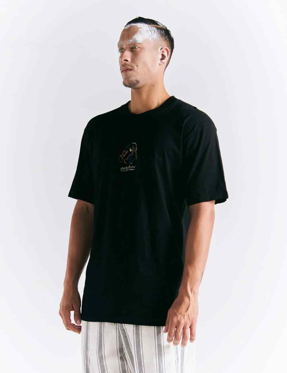 Camiseta Oversize Estoy bien  negro Hombre - miniatura 5