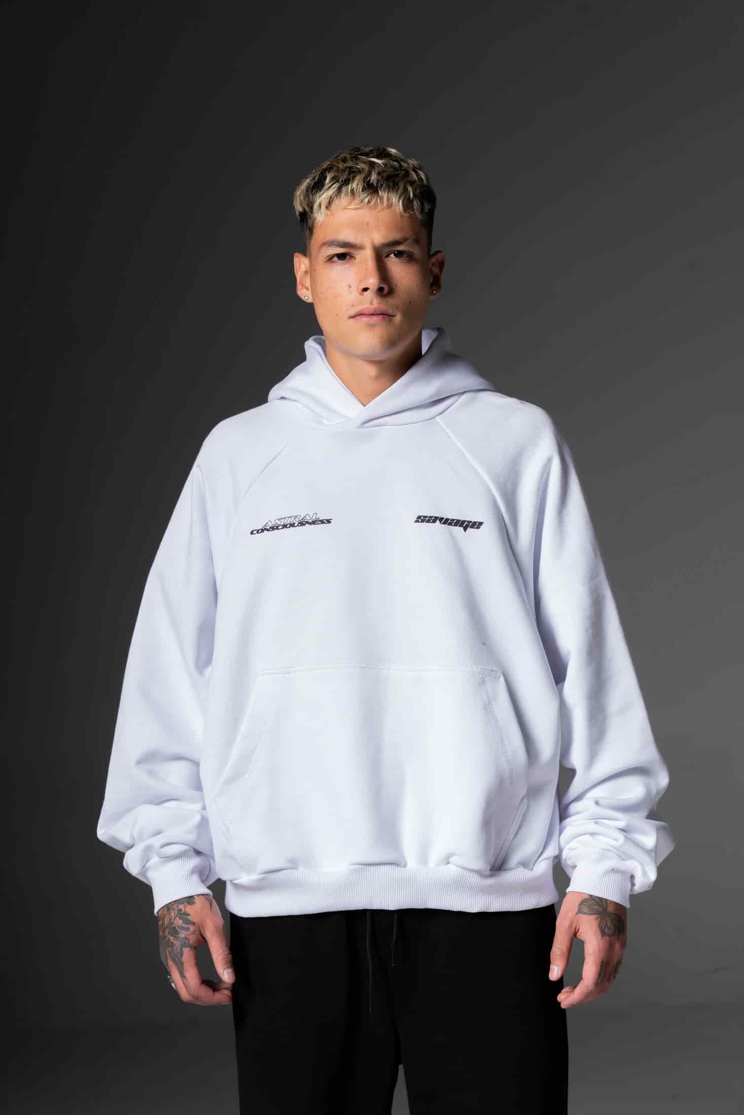 Hoodie Boxy Astral Pedrería  400 gramos - miniatura 1