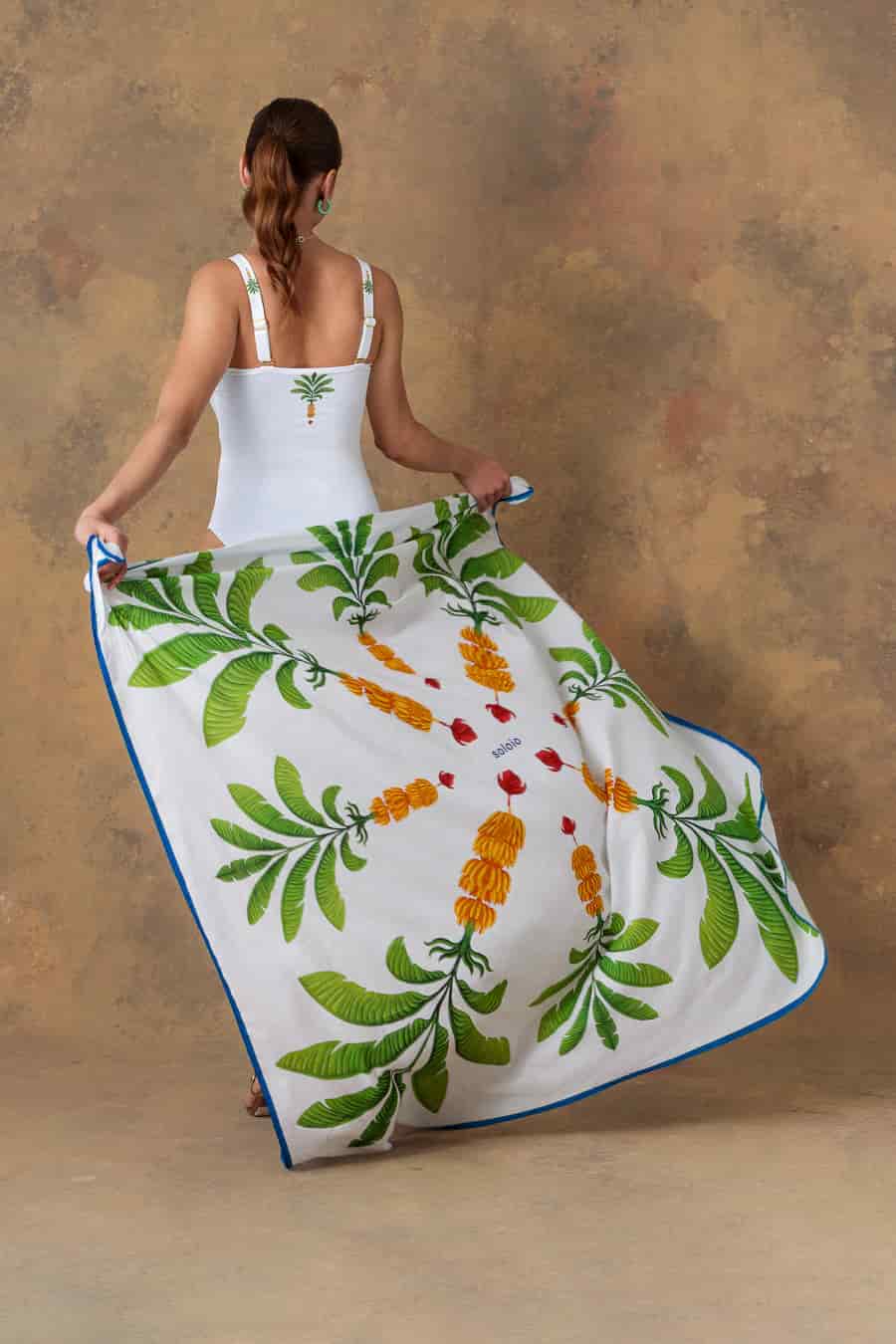 Women's pareo cotton thalos white - miniatura 3