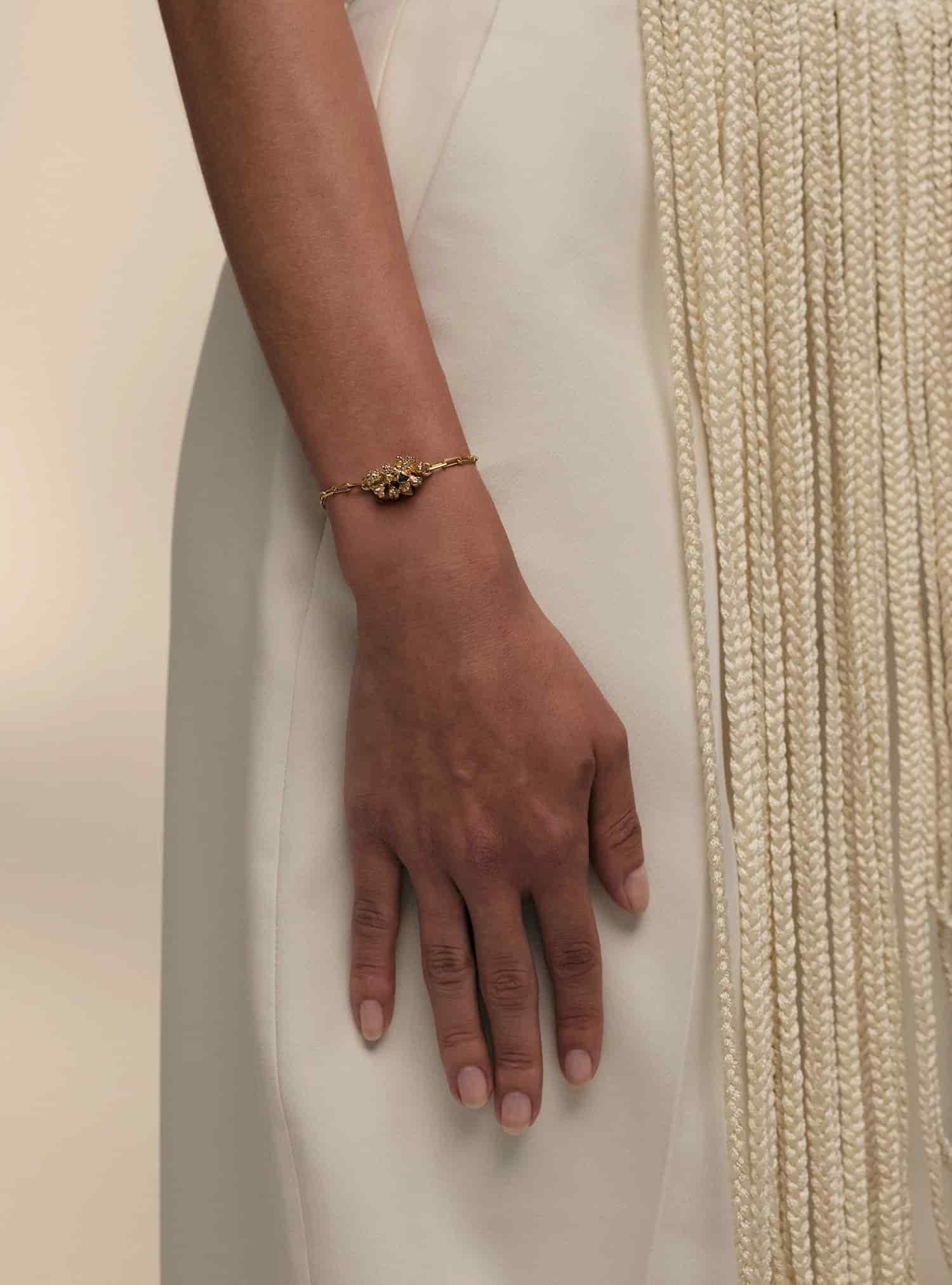 Aura Emerald Chunk Bracelet - miniatura 2