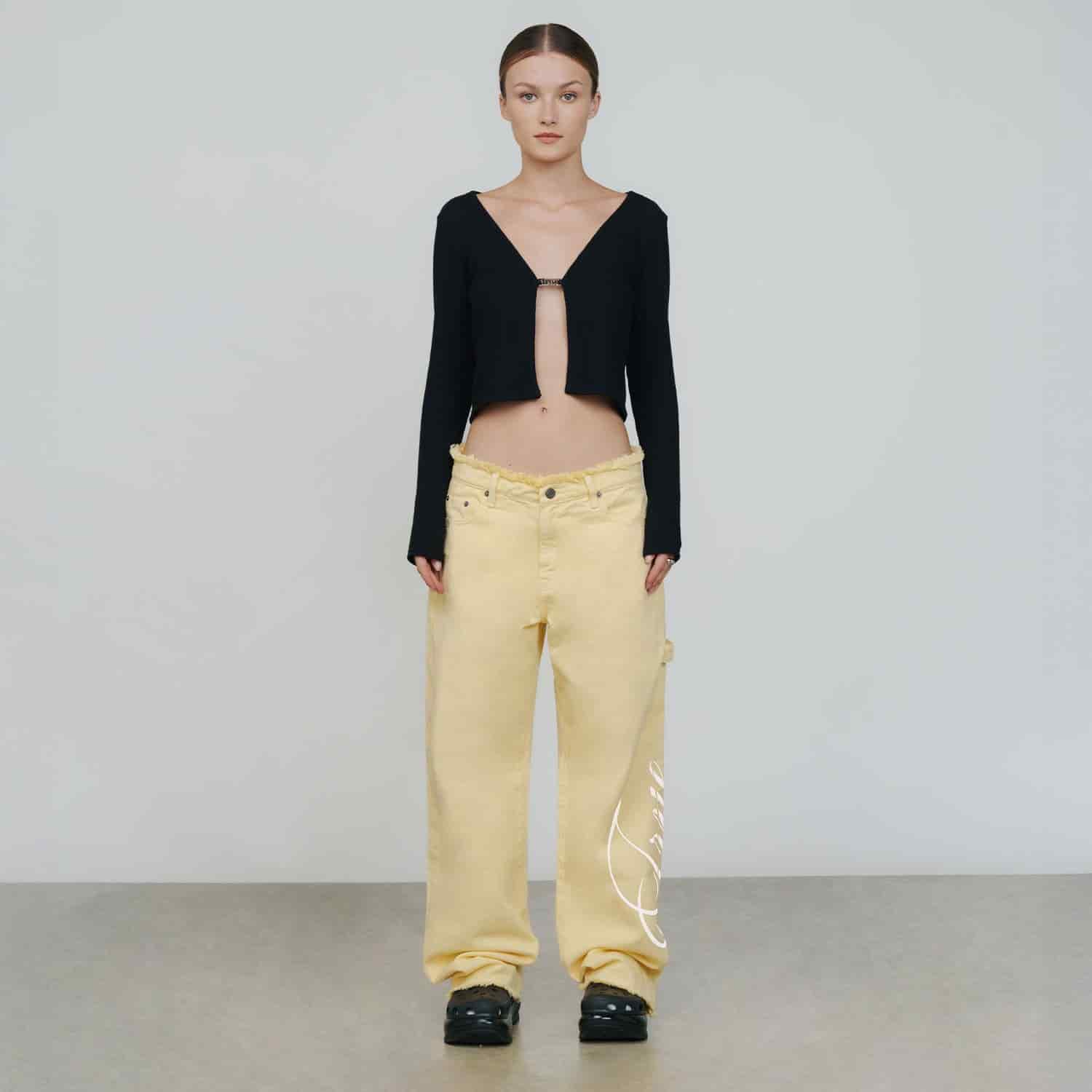 Mid-Rise Pants - Butter Yellow - miniatura 5