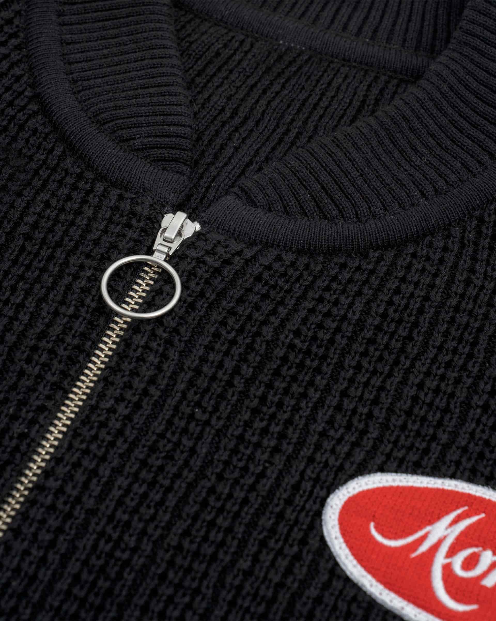 Zip Up Knit Bomber Jacket - Negro - miniatura 4