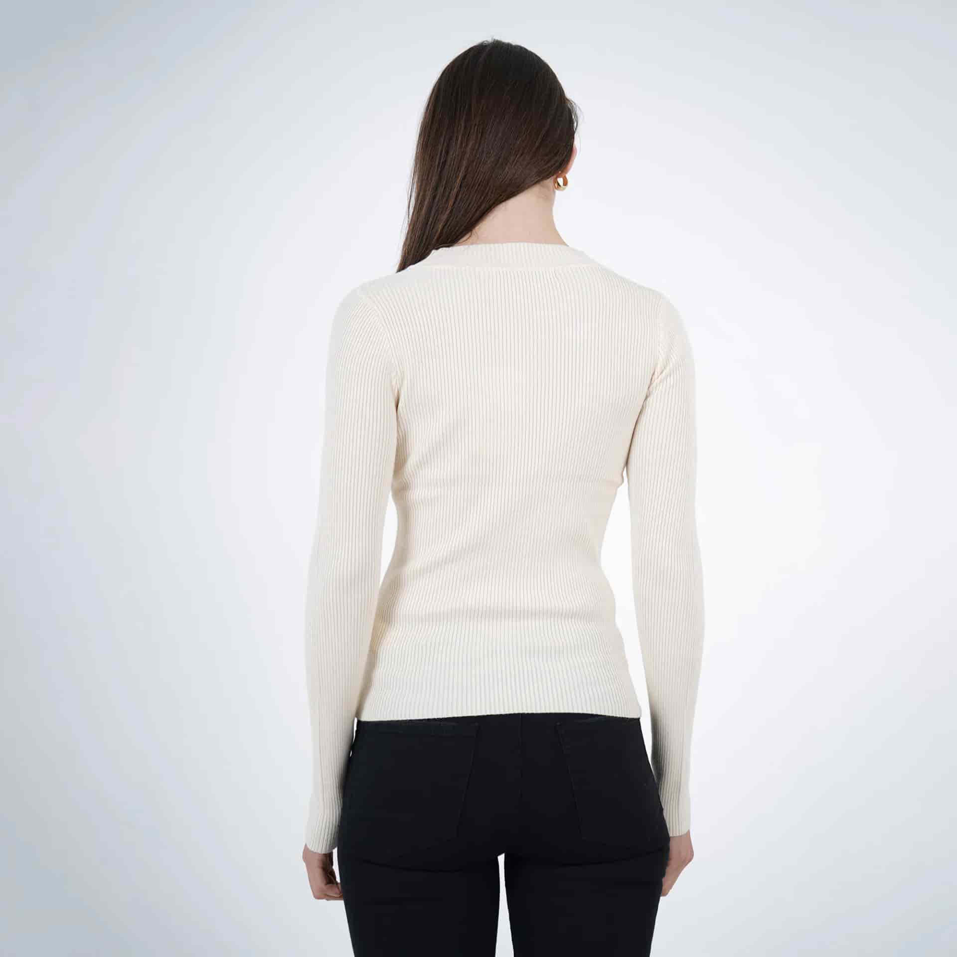 Sweater Cuello V Manga Larga - miniatura 4