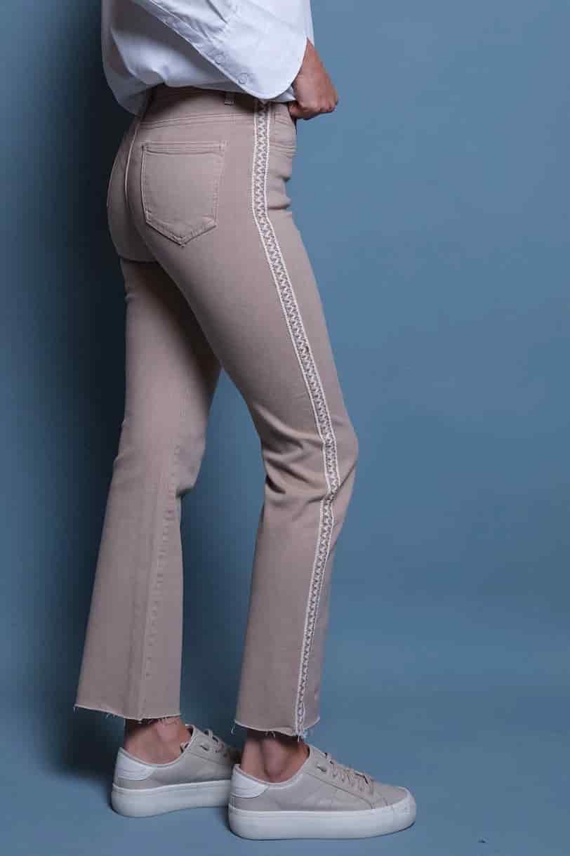 JEANS RANDA TEJIDA BEIGE - miniatura 2
