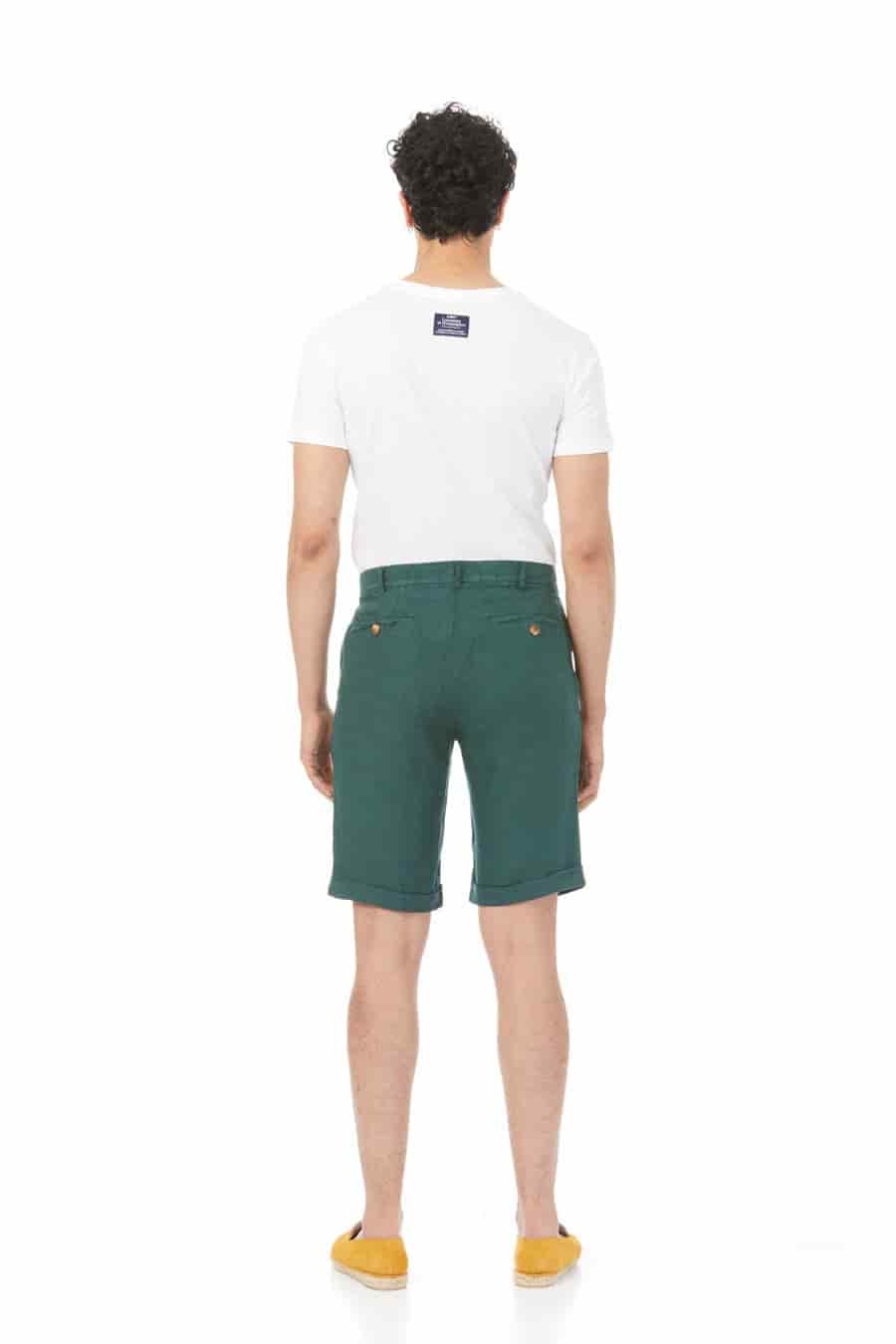 Men's linen bermuda green - miniatura 4