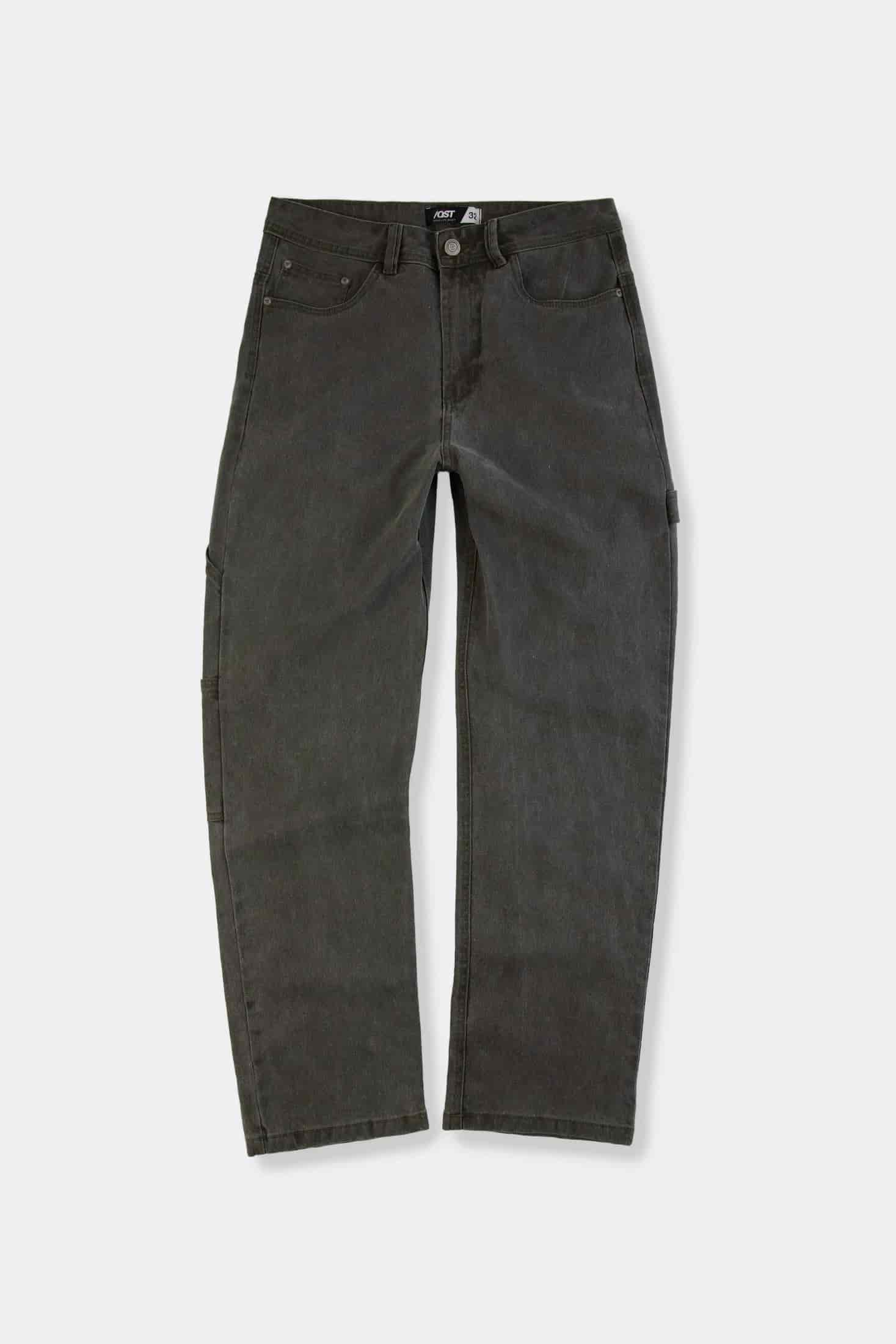 PANTALON CARGO COLOR VERDE MILITAR - miniatura 1