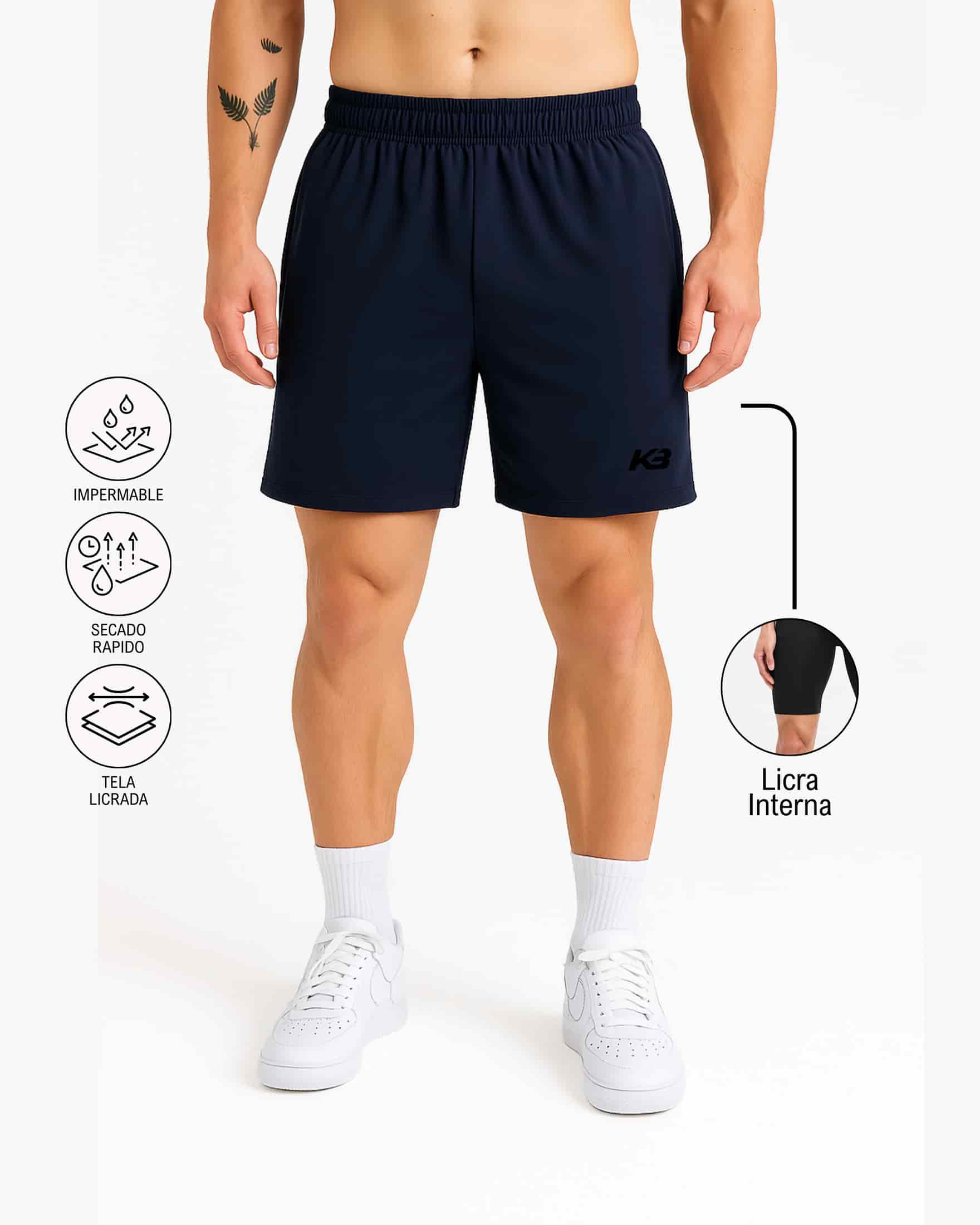 Pantaloneta Con Licra Interna, Medida Perfecta┃KBMEN RF.279 - miniatura 3