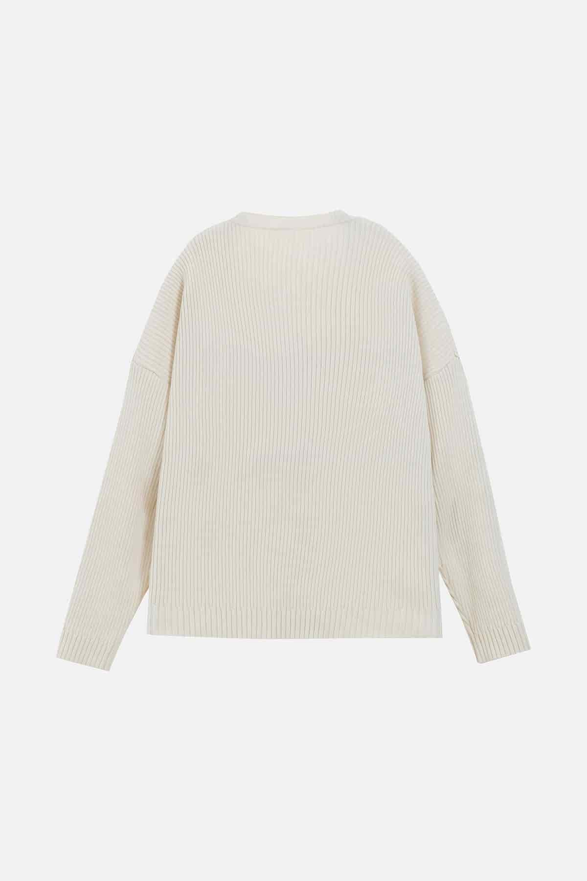 FUZZY HEART SWEATER IVORY - miniatura 5