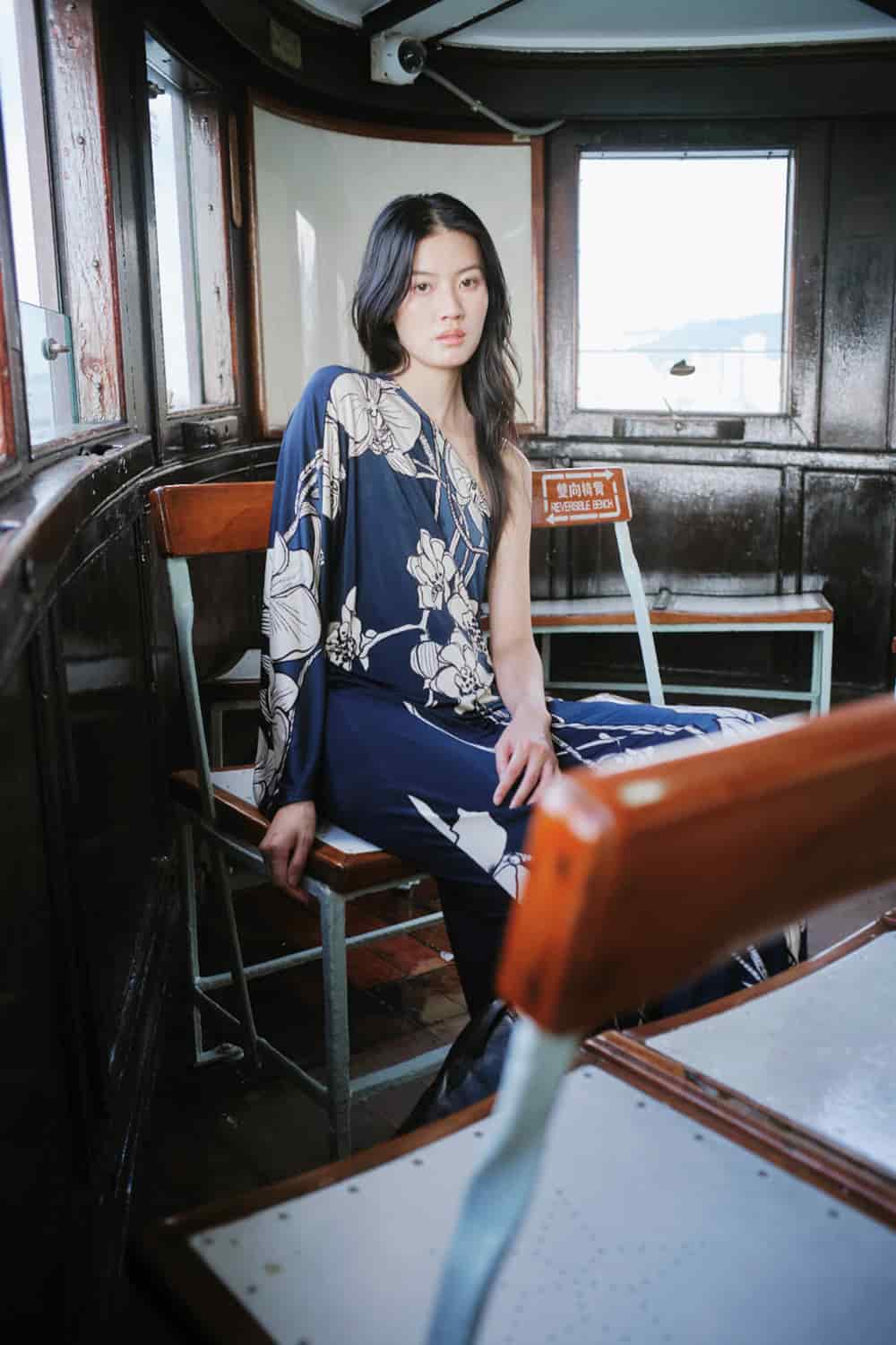 Vestido selma azul navy - miniatura 3