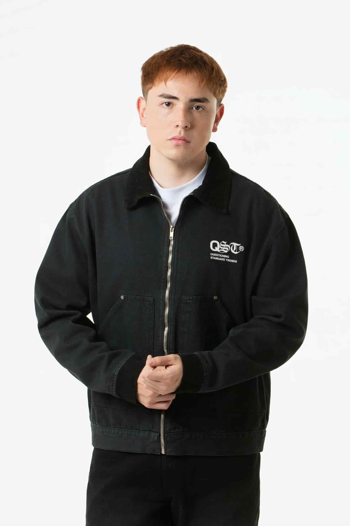 CHAQUETA BOXY COLOR GRIS OSCURO - miniatura 2