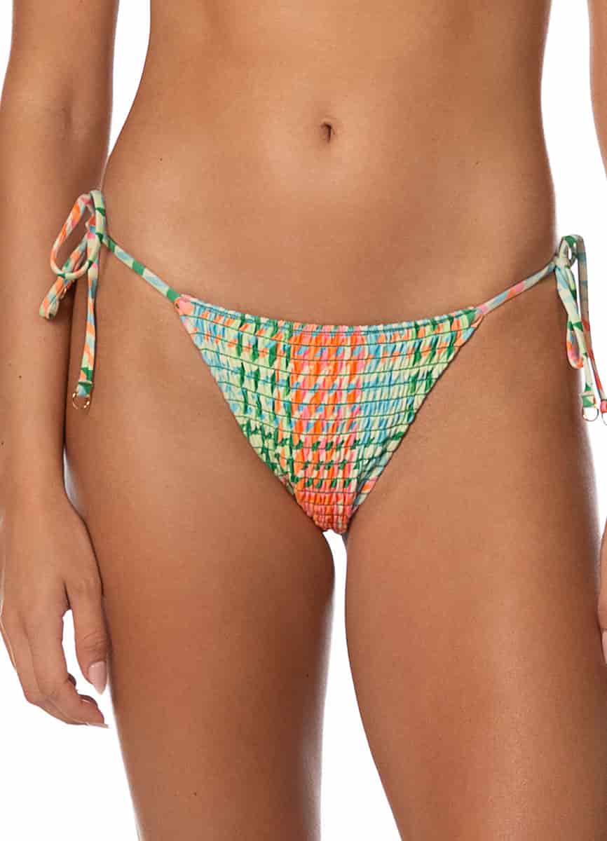 Maaji Dreamy Grid Sunflash Low Rise Tie Side Bikini Bottom - miniatura 2