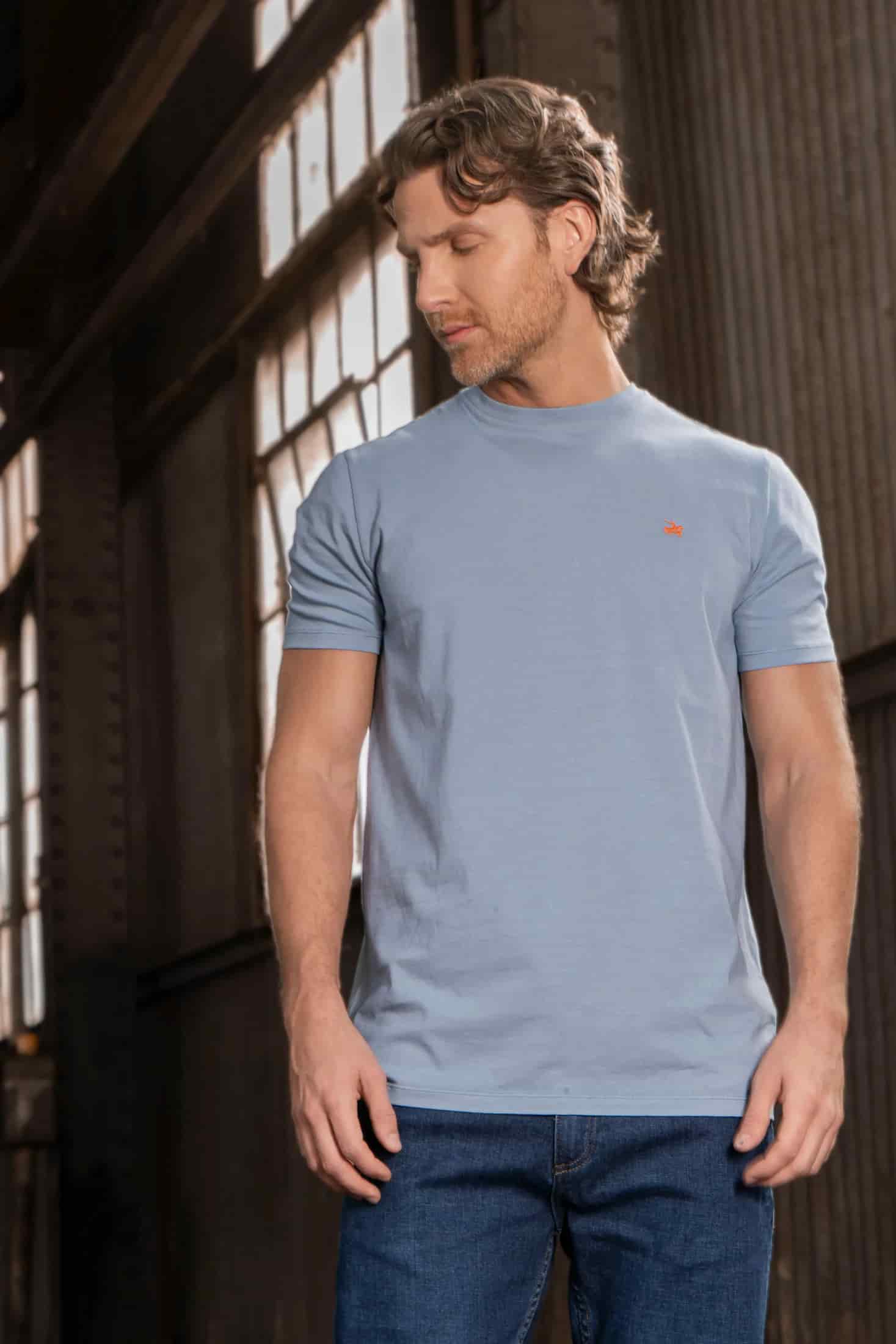 Camiseta Soft Hombre Azul Medio - miniatura 2