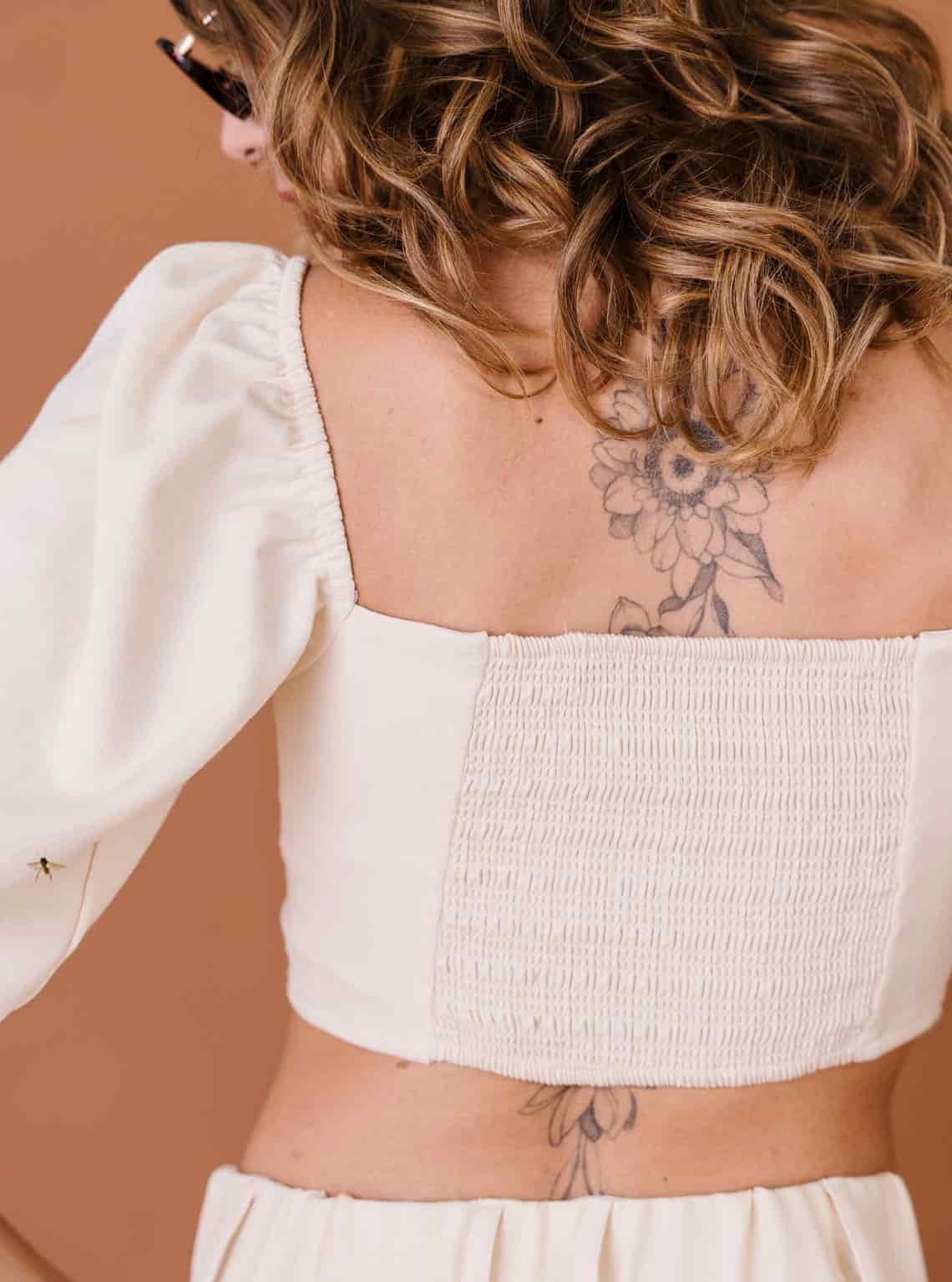 BLUSA CORSET MANTEQUILLA - miniatura 5