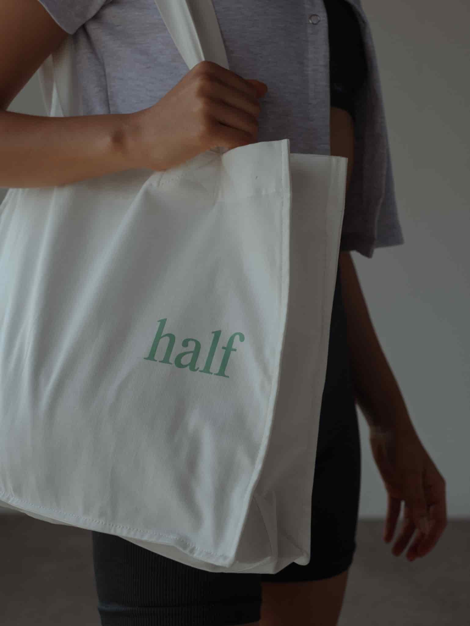 TOTE BAG - SOFT WHITE & BRIGHT GREEN - miniatura 12
