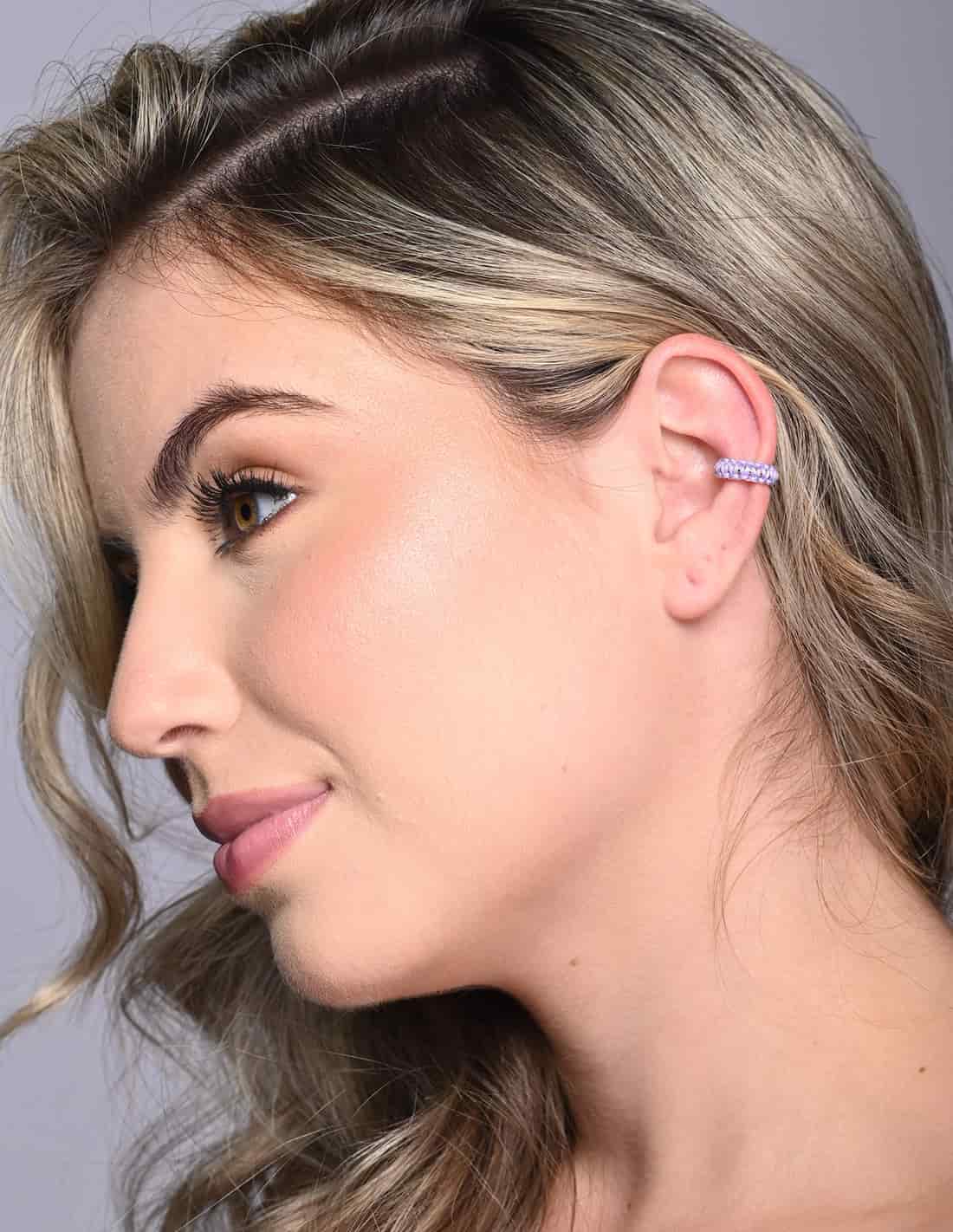 Ear Cuff Luna Creciente Lilac - miniatura 2