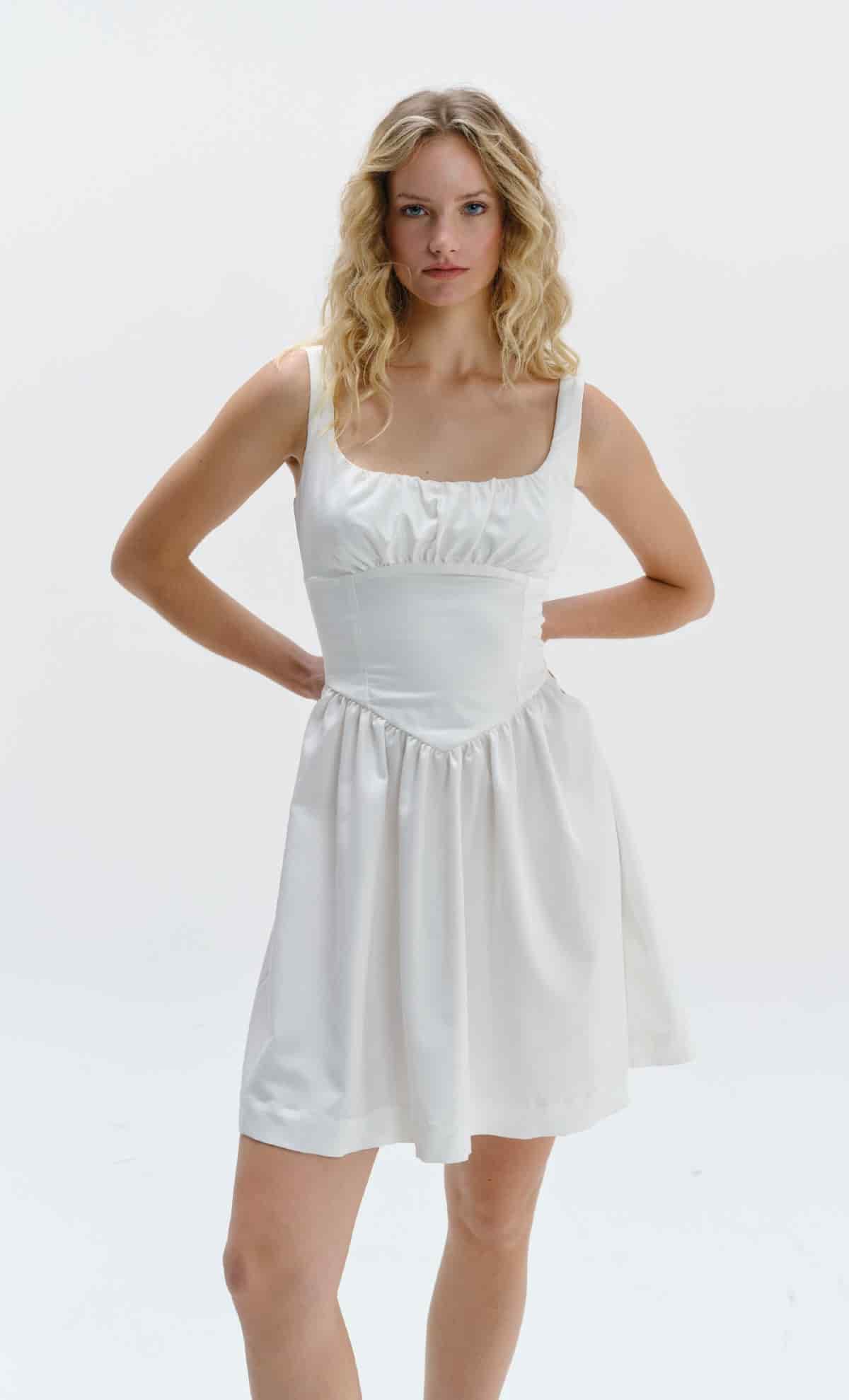 Vestido corto Canopy Ivory - miniatura 3