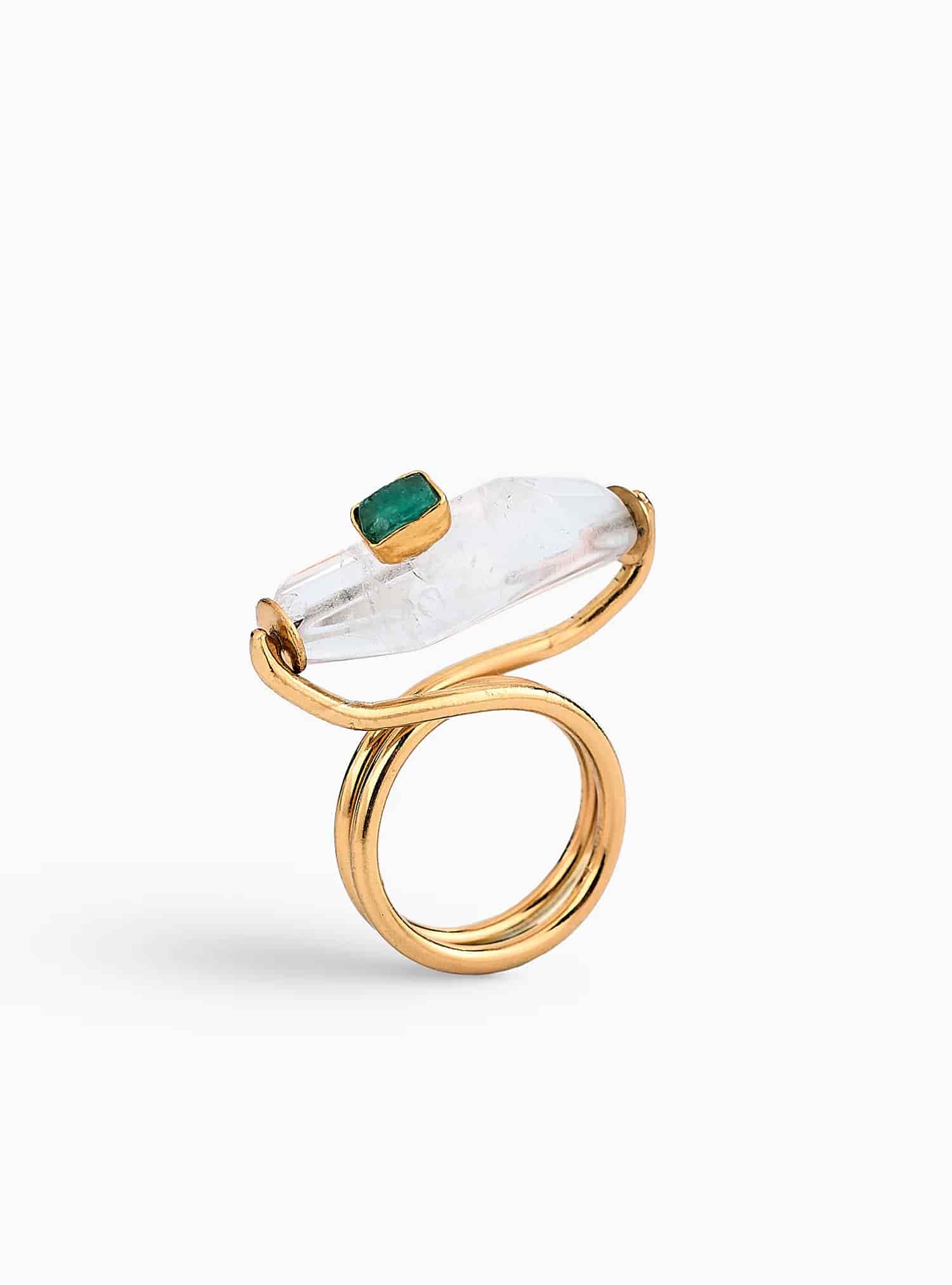 Veta Emerald Ring - miniatura 2