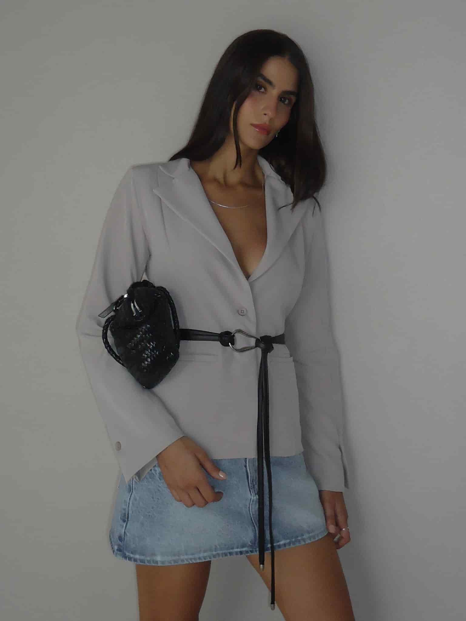 WAIST CLASSIC BLAZER - SAND - miniatura 4