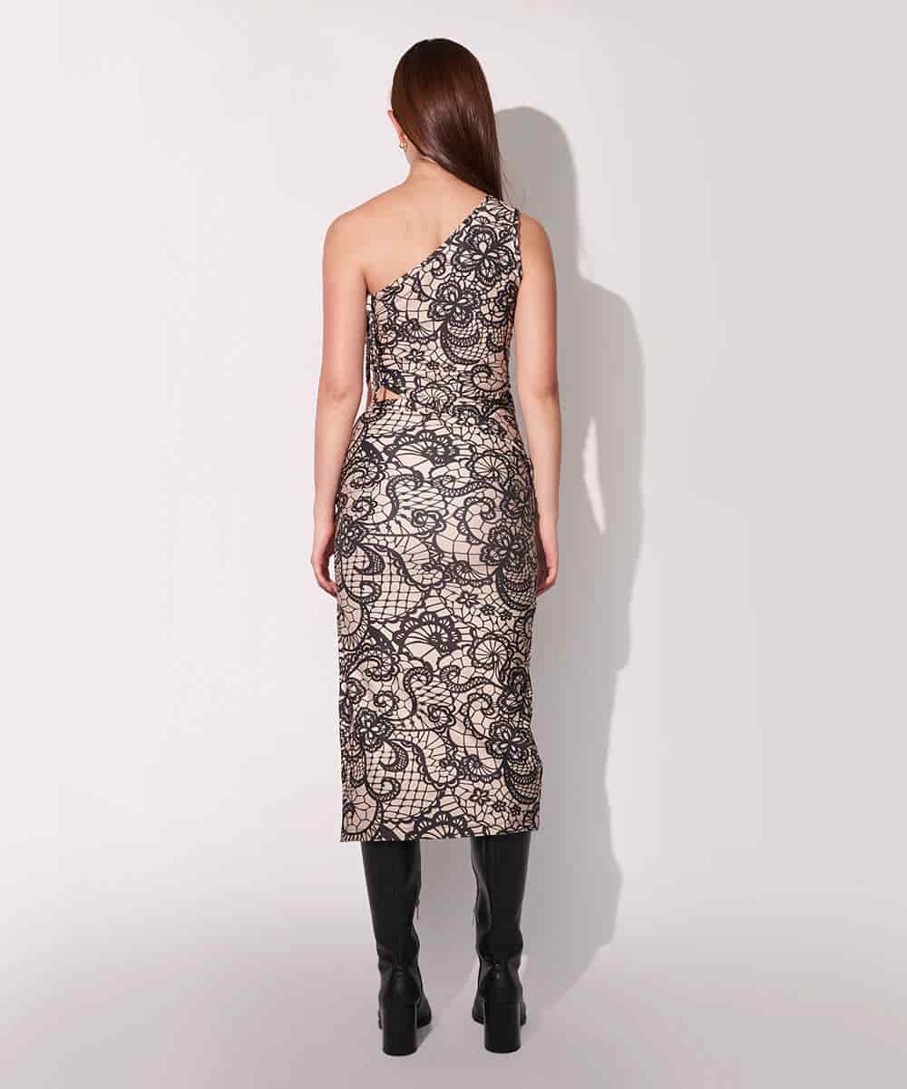 Drawstring Skirt in Faux Lace - miniatura 2