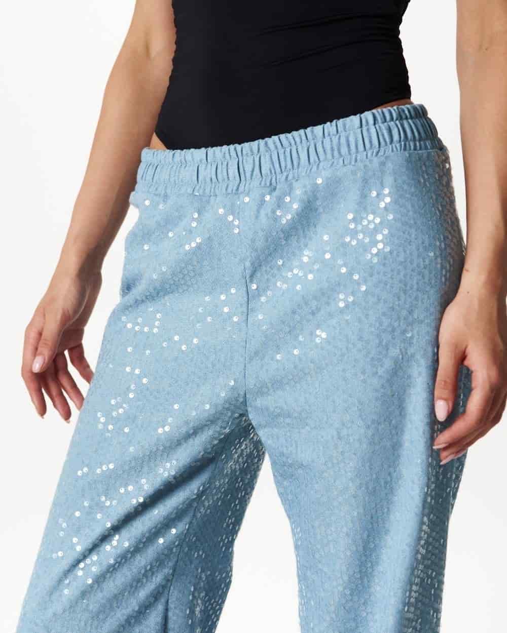 DENIM GLITTER PANTS - miniatura 2