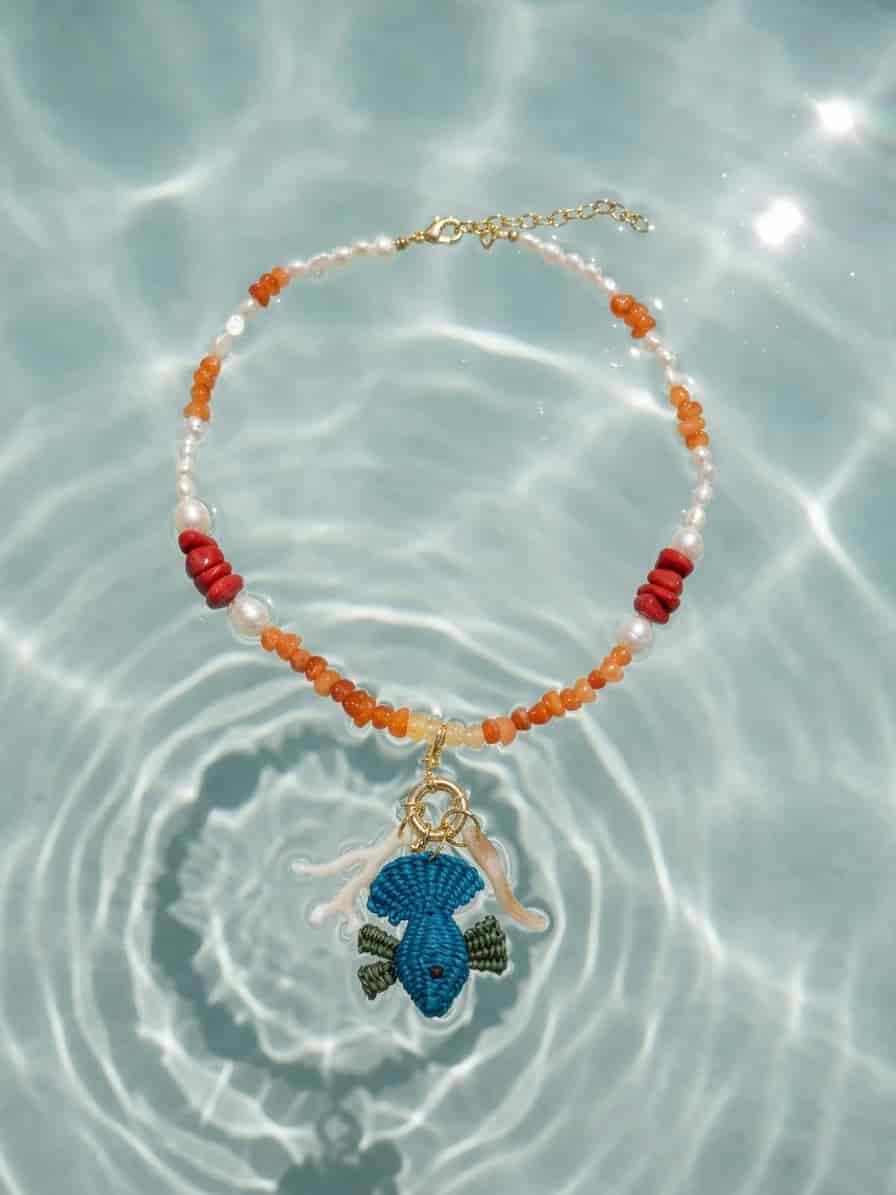 Pearl Spark Necklace + 3 Removable Charms - miniatura 3