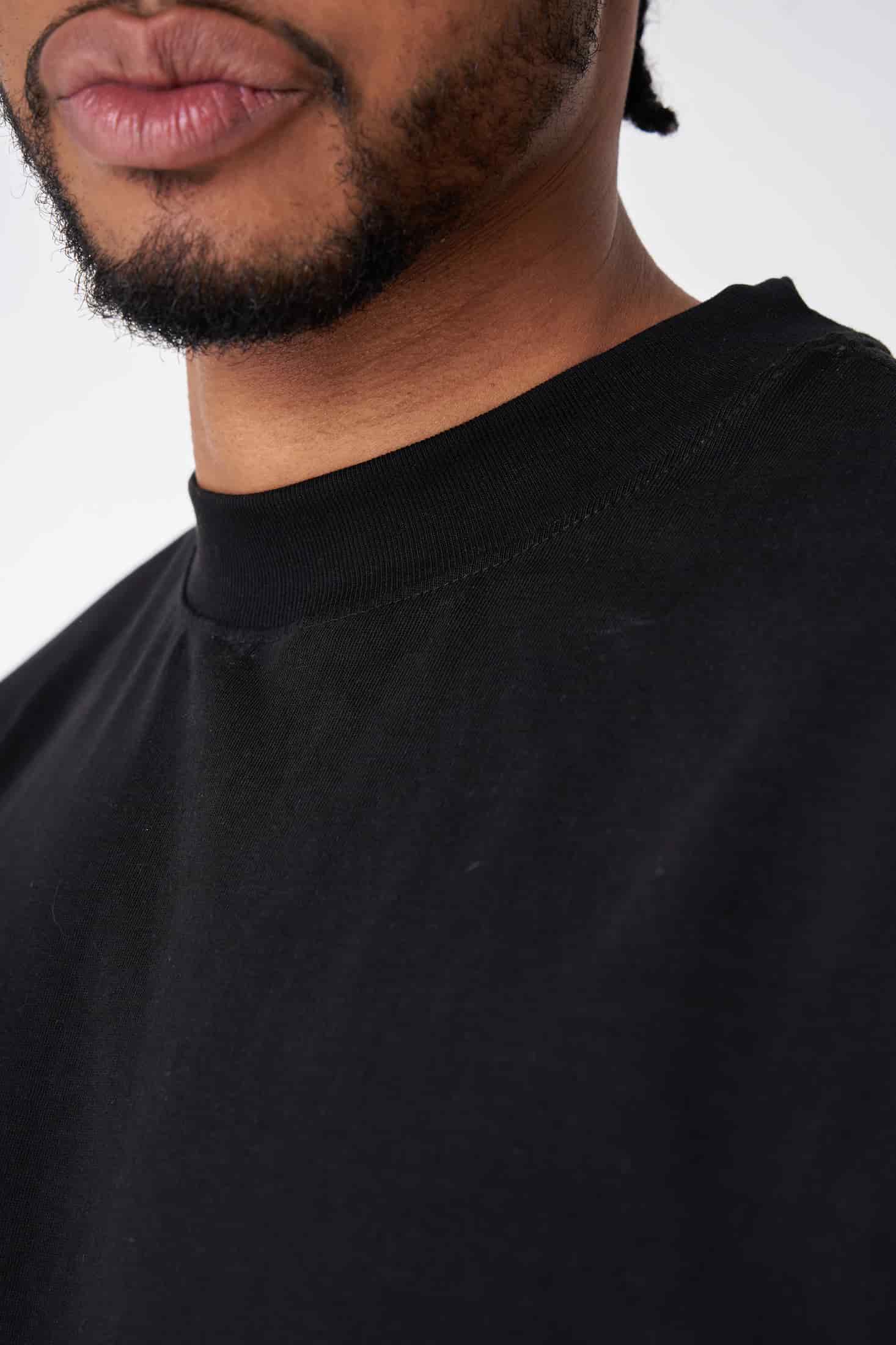CAMISETA 250 GRAMOS, 100% ALGODÓN NEGRA - miniatura 5