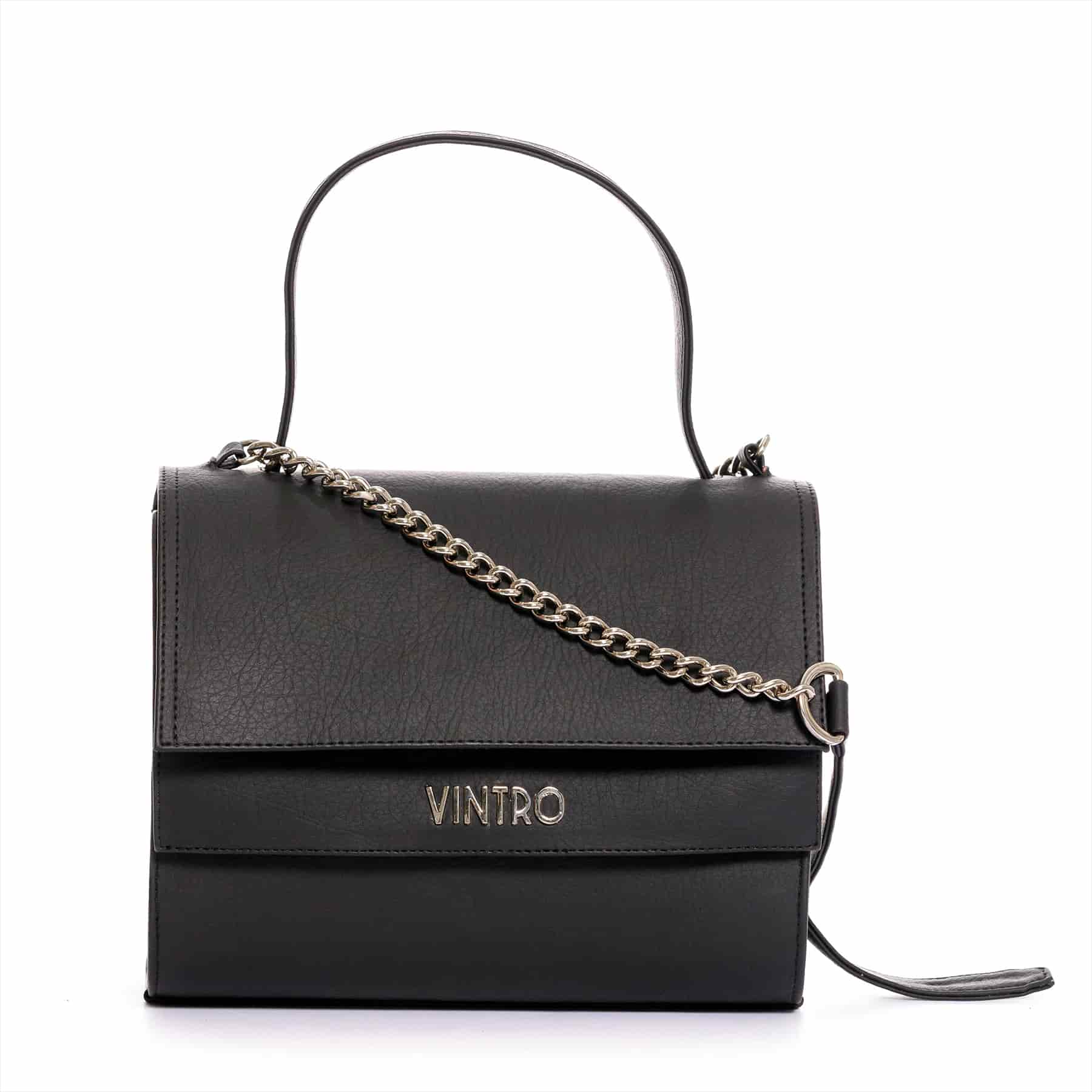 Cartera Para Mujer Dandy Negro Con Cargadera En Cadena - miniatura 1