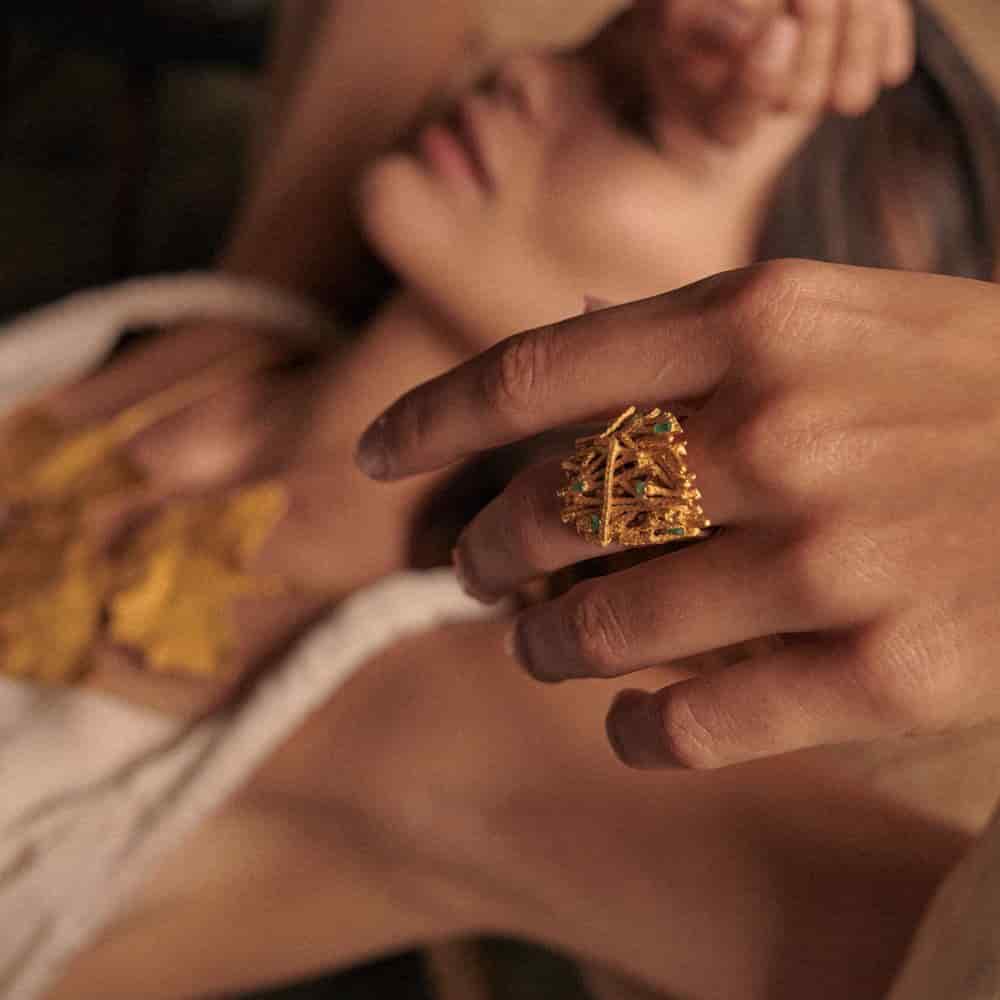 Pine and Emeralds Ring - miniatura 2