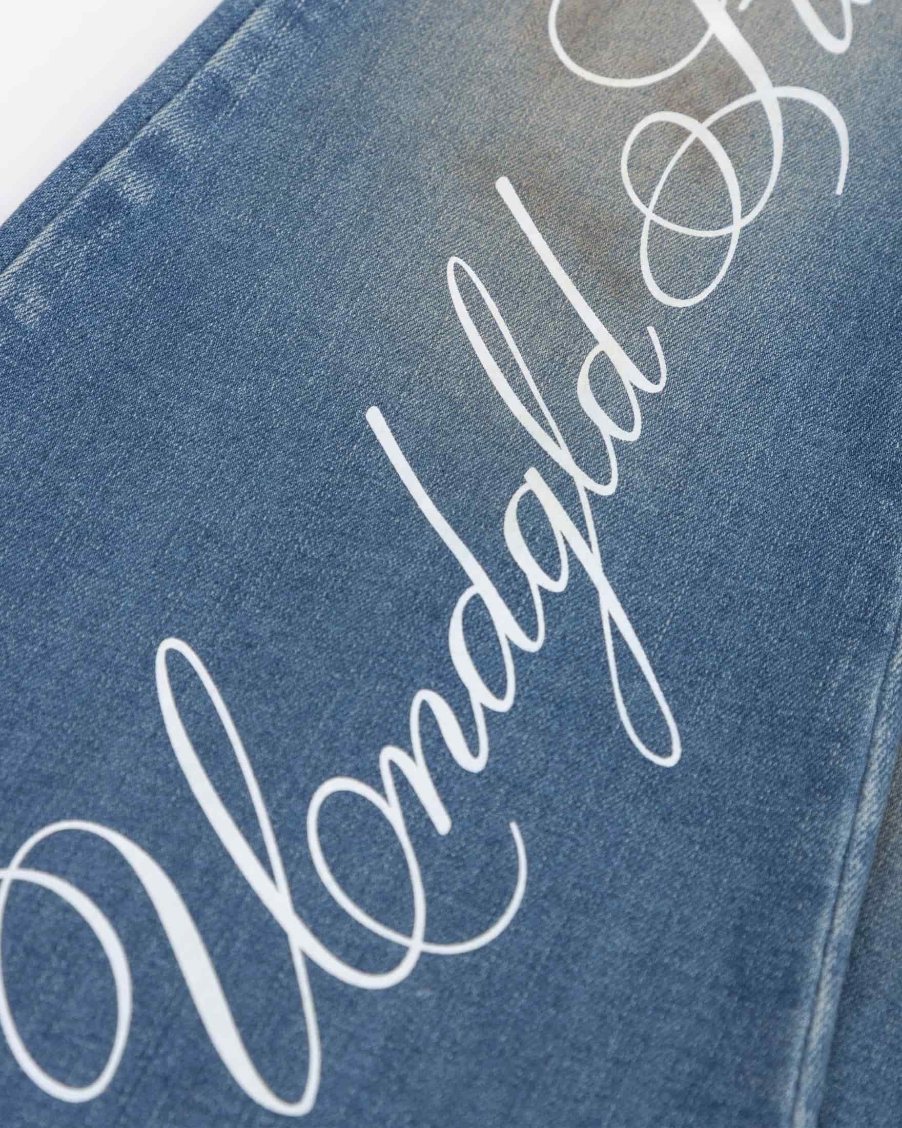 W Stardust Undgld Studio Flare Jeans Mechanic Blue - miniatura 4