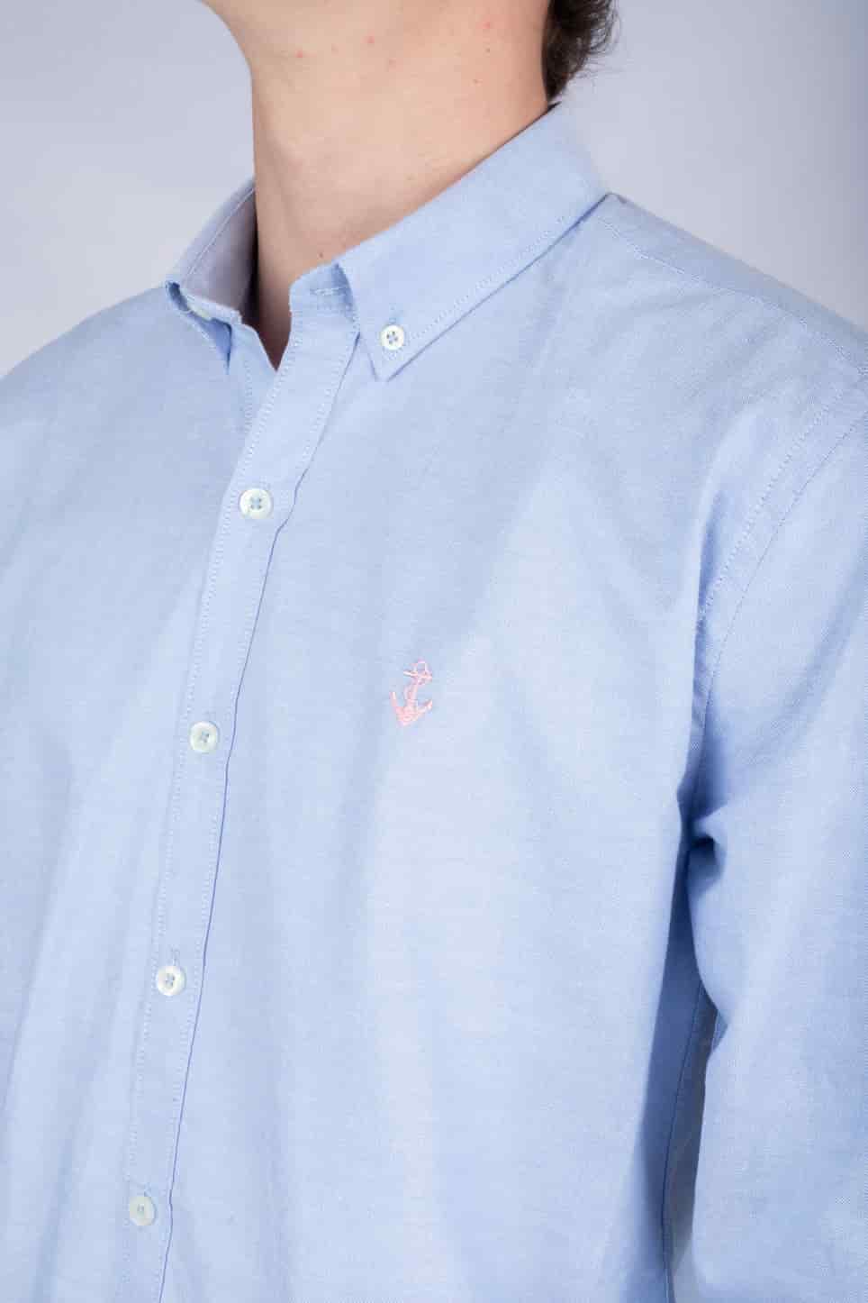 Camisa Oxford Azul Cielo A Rosada - miniatura 4