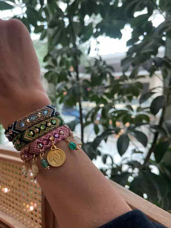 Wayuu Skinny Bracelet | Blue Beach - miniatura 11