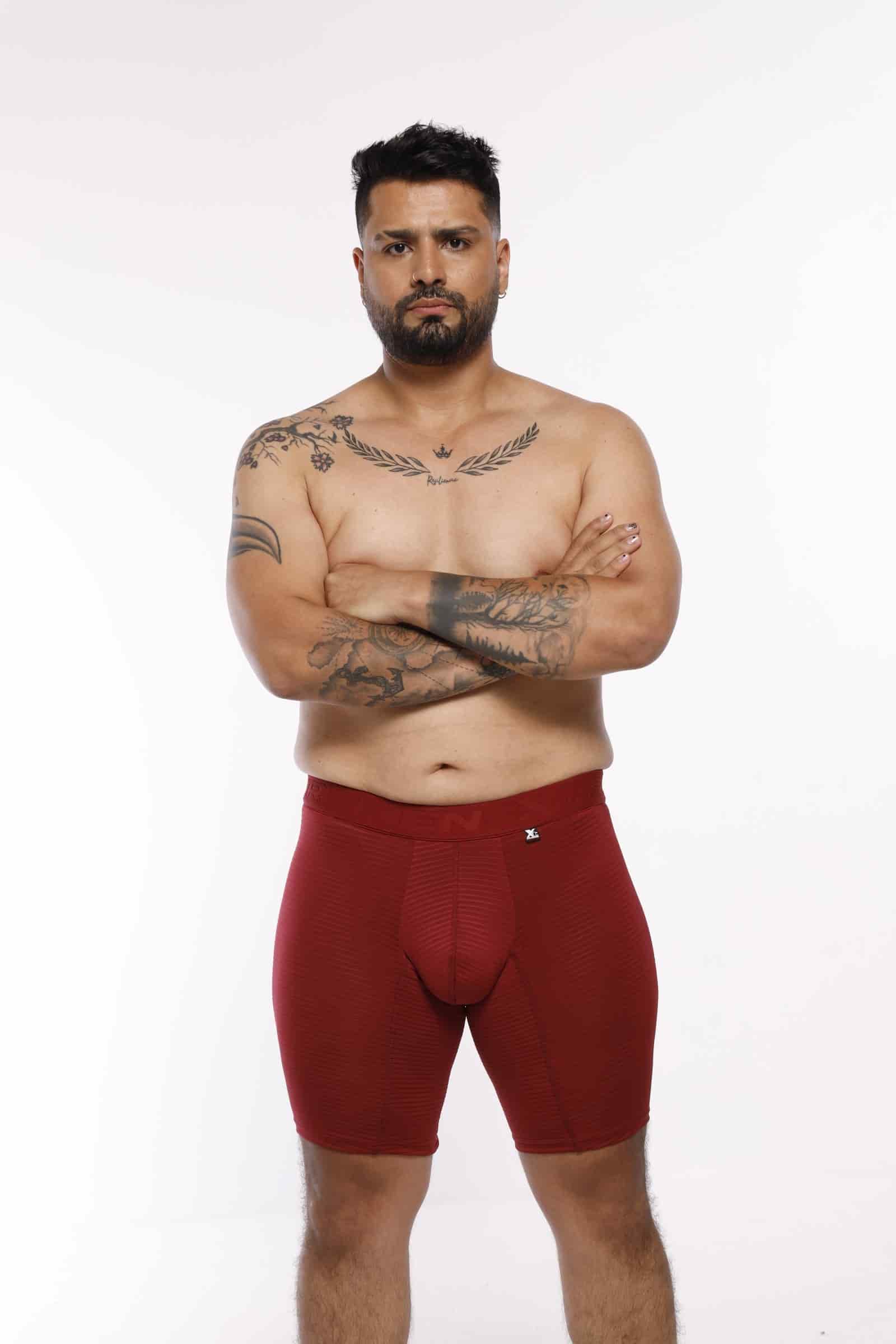BOXER MICROF JACQUARD EXTRAGRANDE VINO - miniatura 1