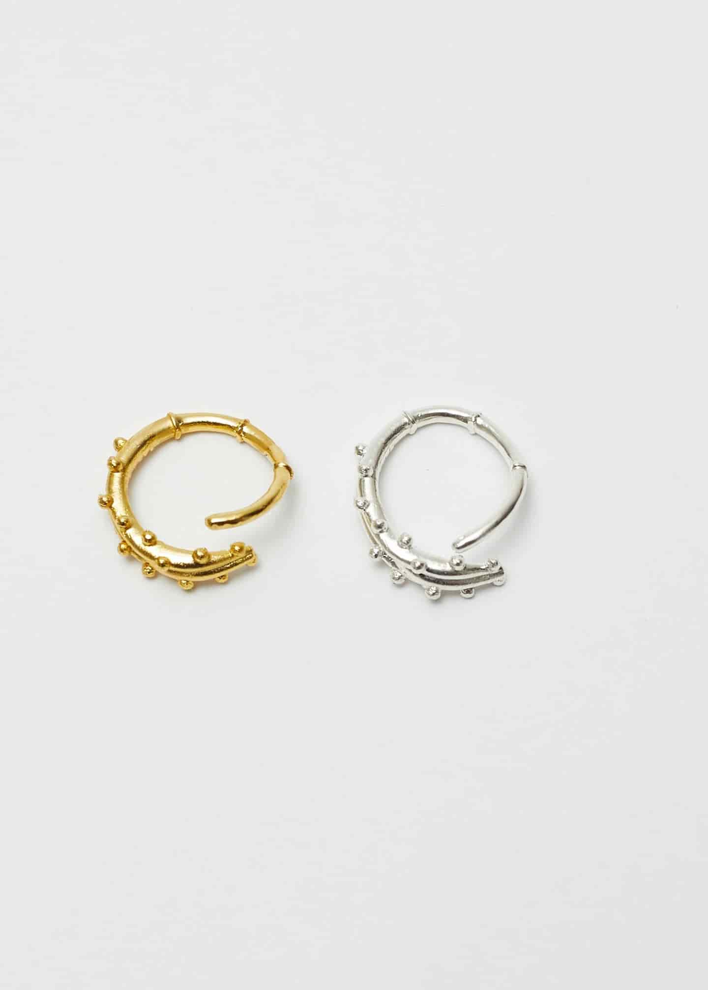 Set de anillos Estambre dorado y plata - miniatura 3
