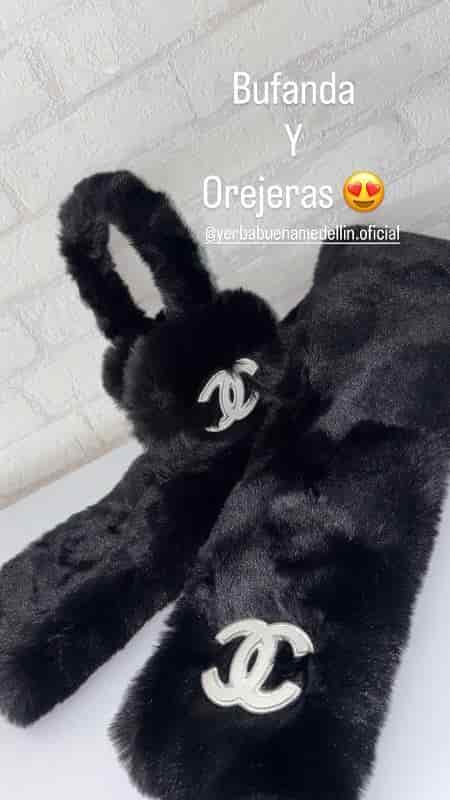 SET CHANEL BUFANDA Y OREJERAS - miniatura 1