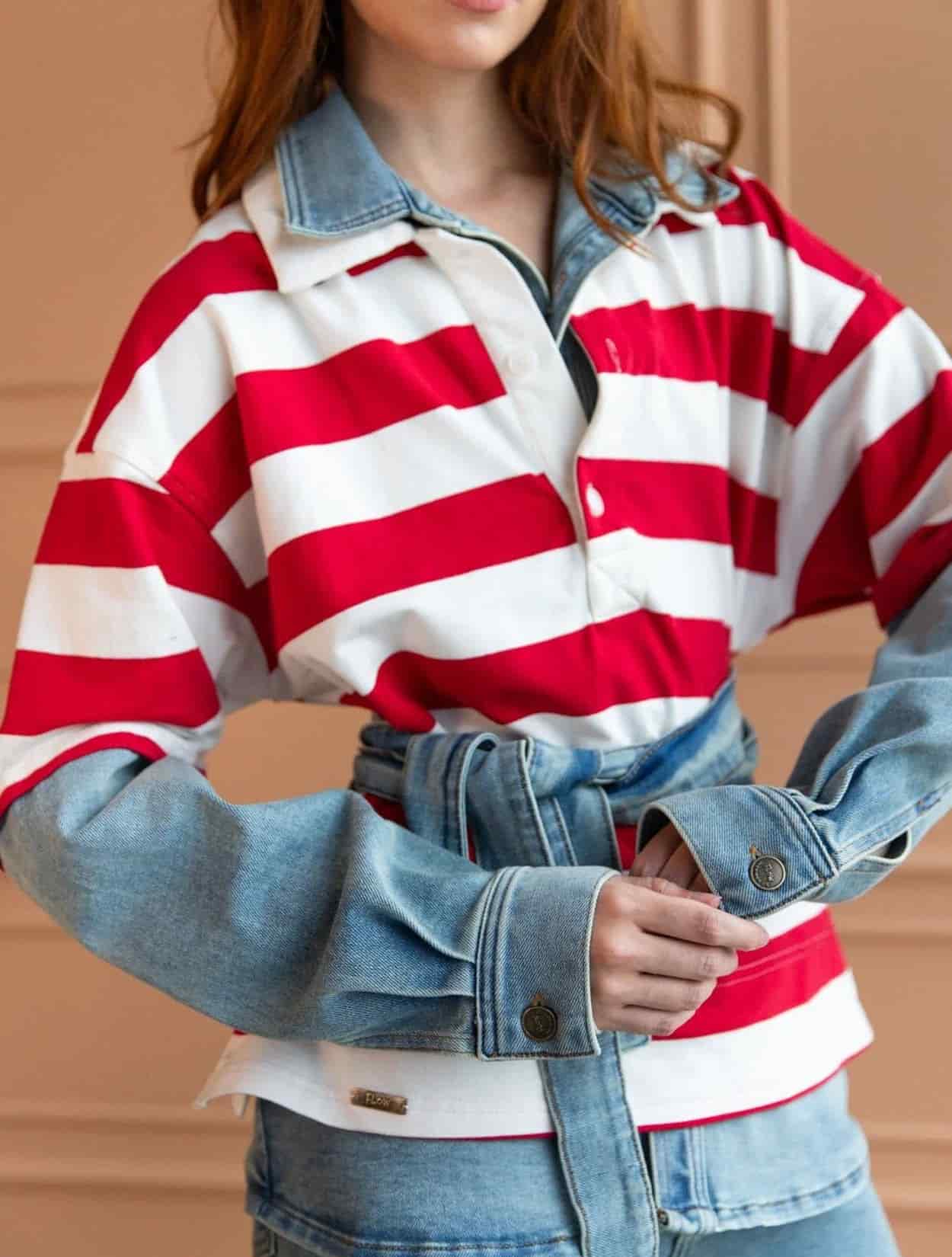 CAMISA POLO PREPPY LOVE RED - miniatura 1