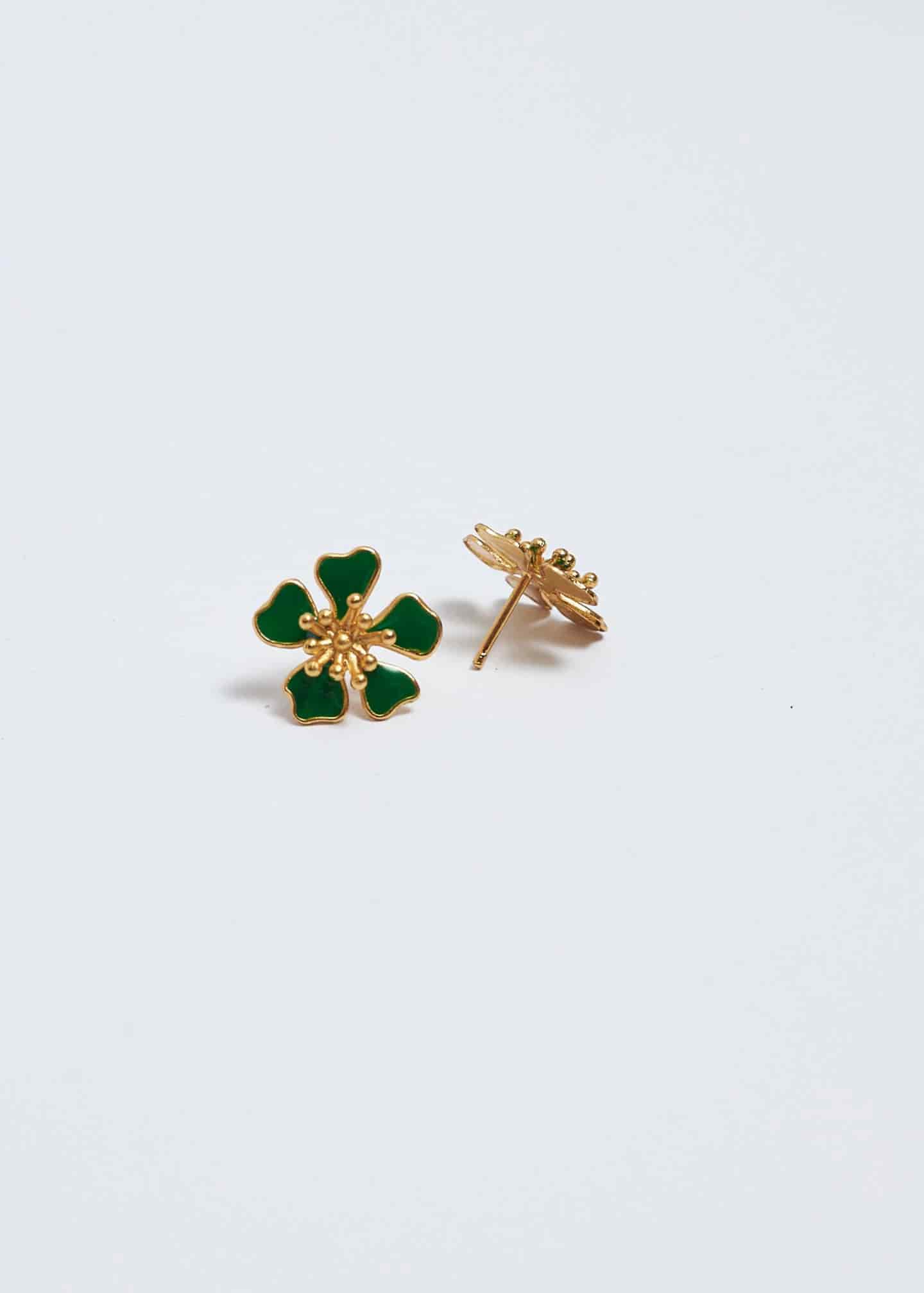 Aretes Aurora mini Verde - miniatura 3